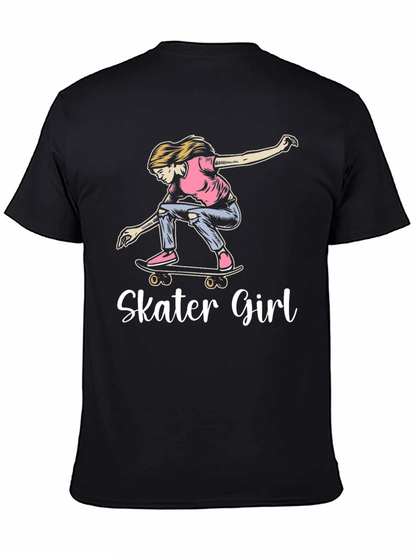 Skater Girl Graphic T-Shirt - Cool Casual Wear