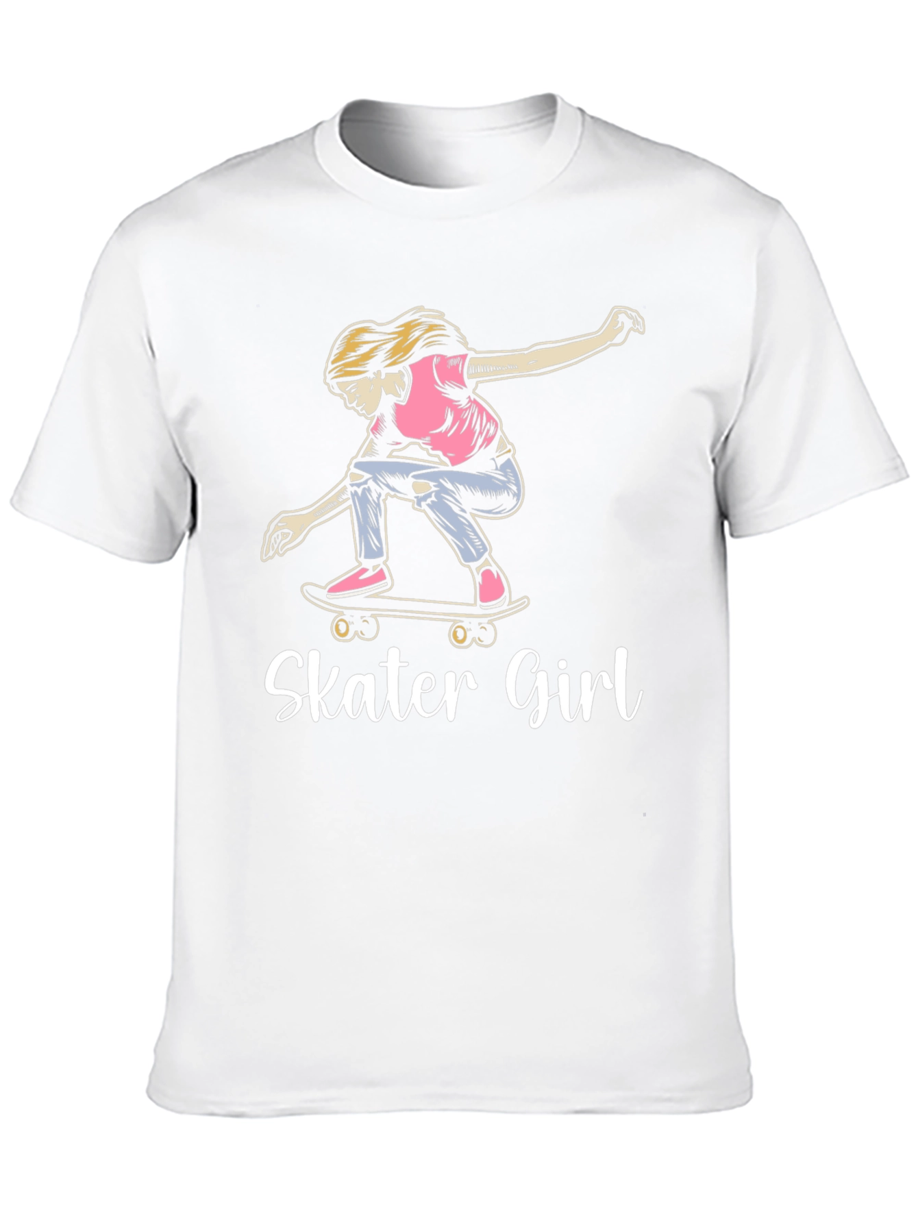 Skater Girl Graphic T-Shirt - Cool Casual Wear