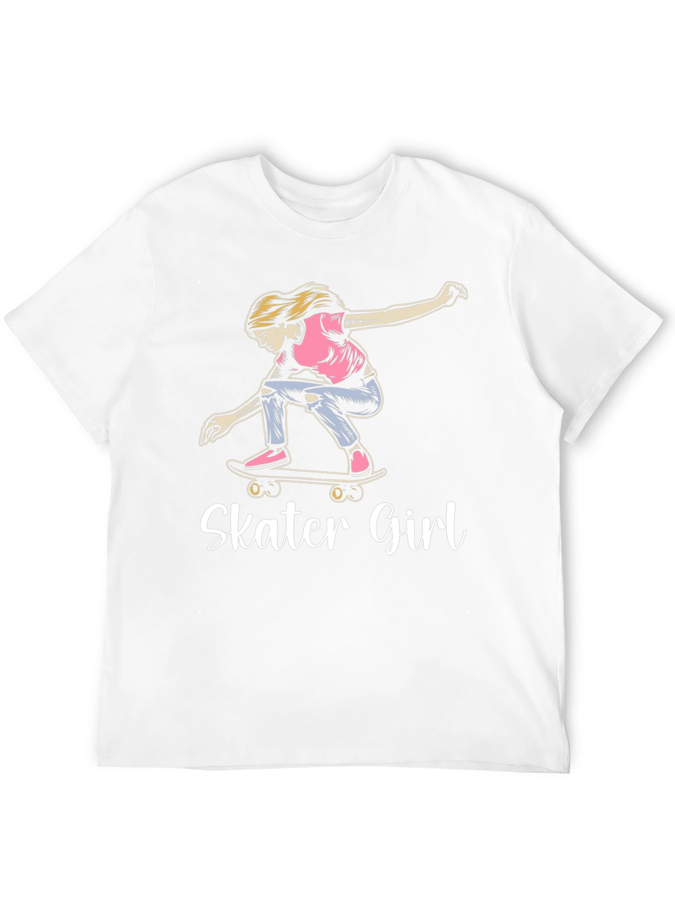 Skater Girl Graphic T-Shirt - Cool Casual Wear