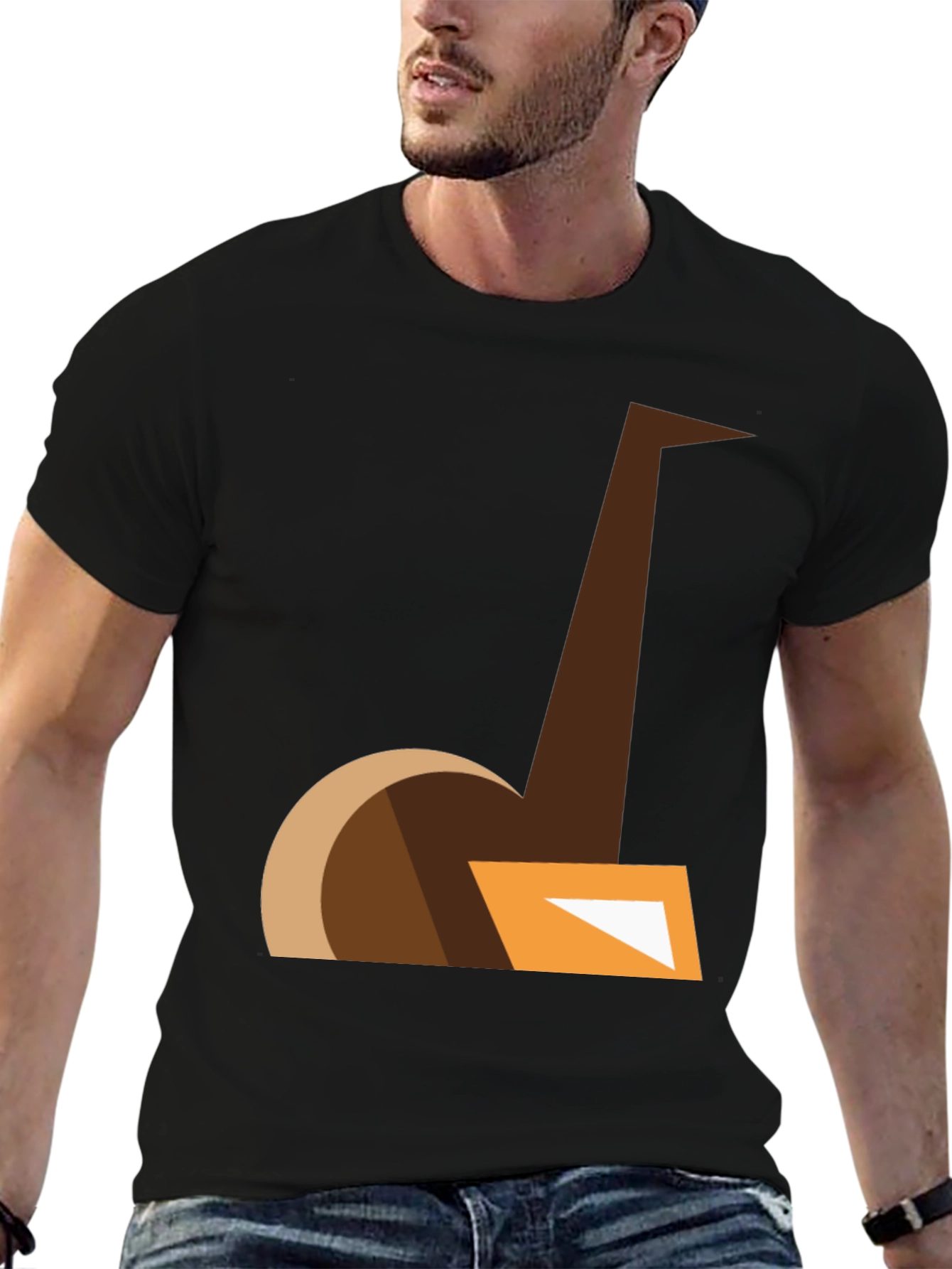 Abstract Ostrich Graphic Tee - Modern Casual Style