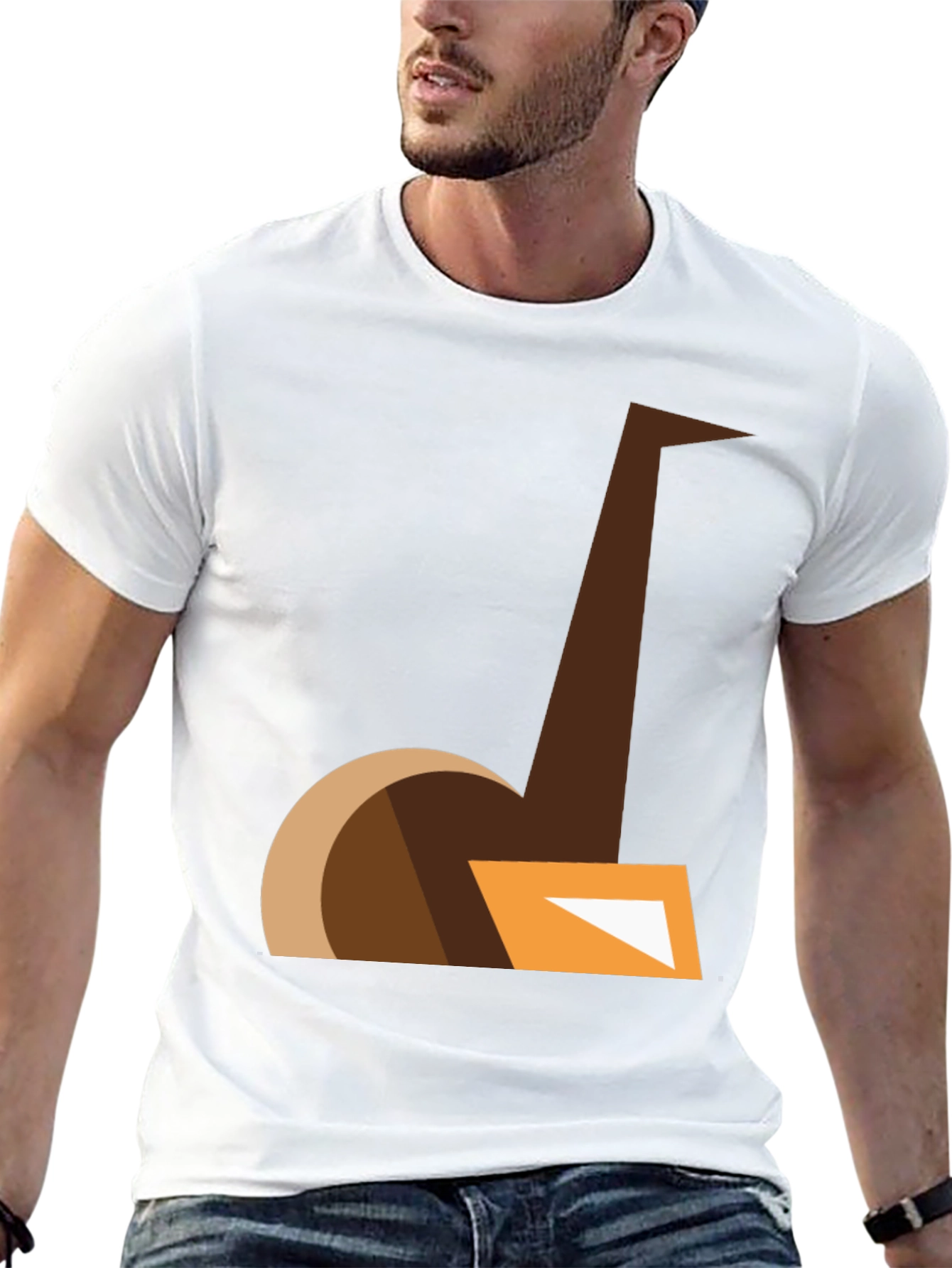Abstract Ostrich Graphic Tee - Modern Casual Style