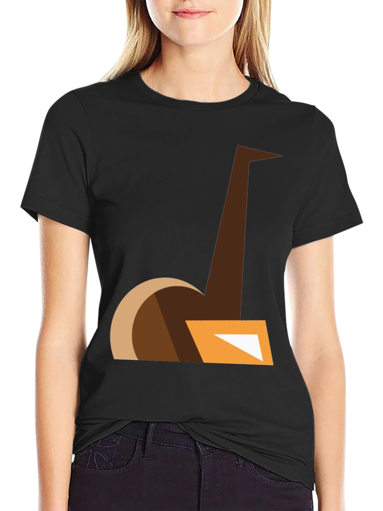 Abstract Ostrich Graphic Tee - Modern Casual Style