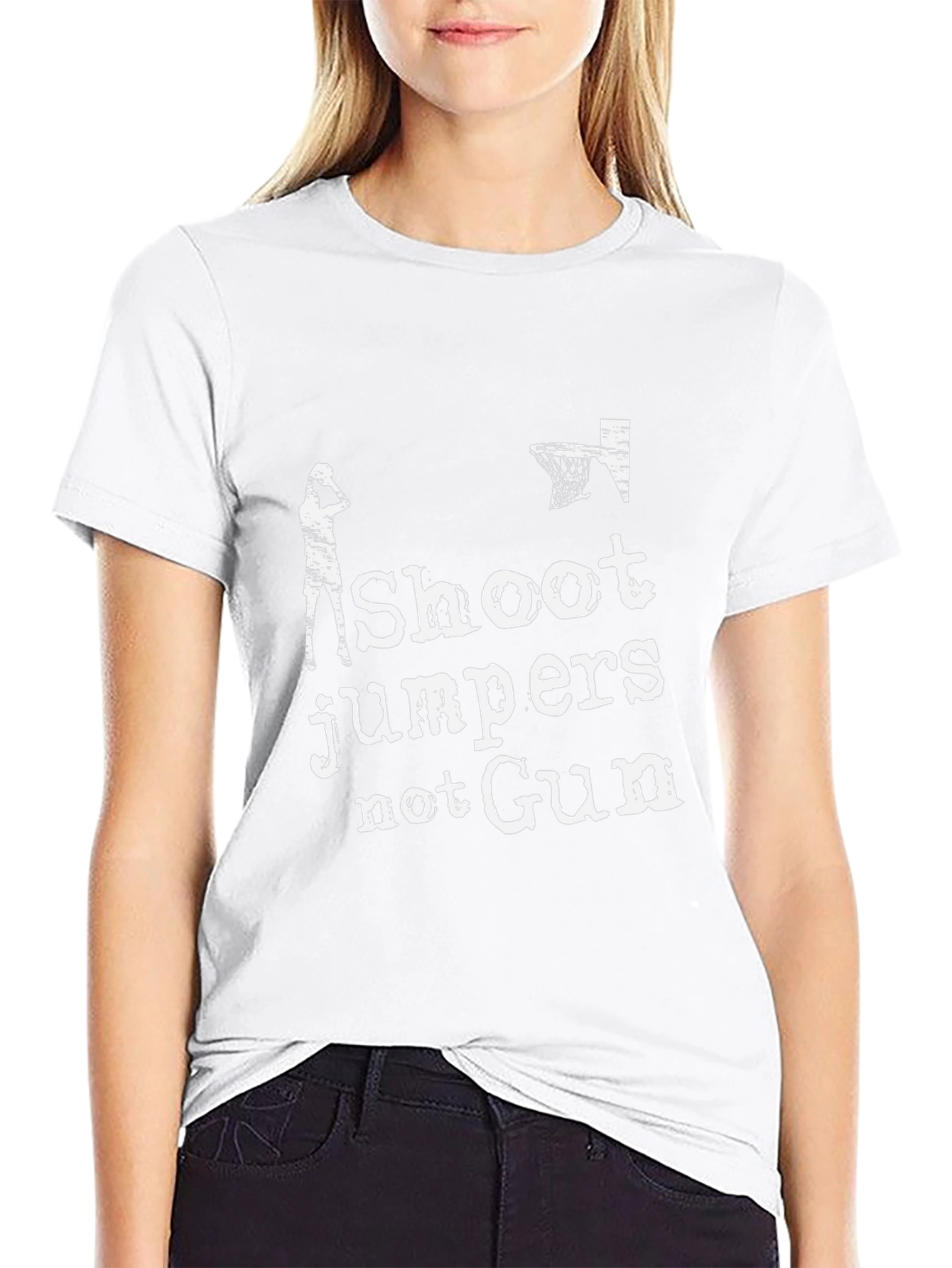 Shoot Jumpers Not Guns Graphic T-Shirt