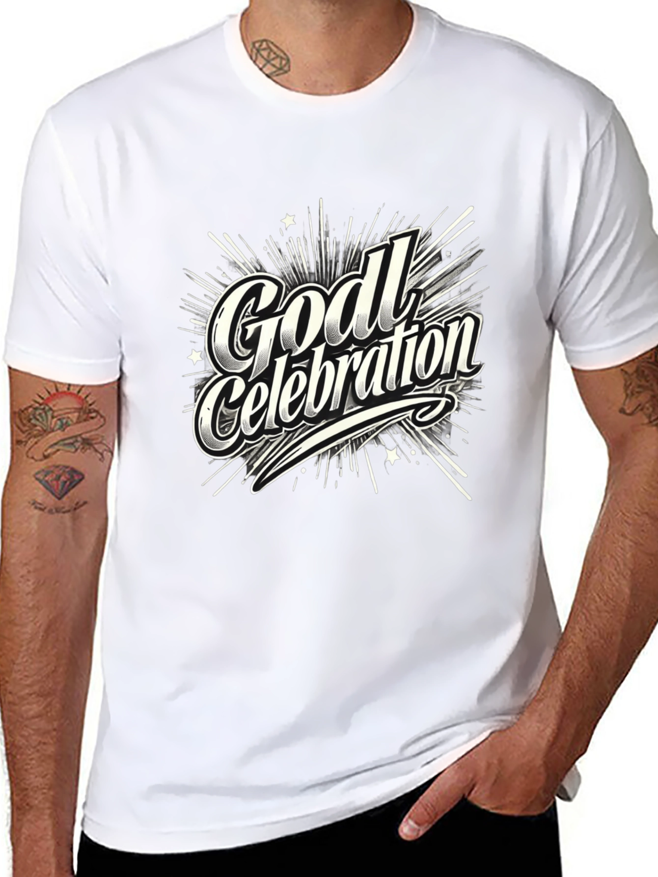 Godl Celebration T-Shirt - Black Graphic Tee