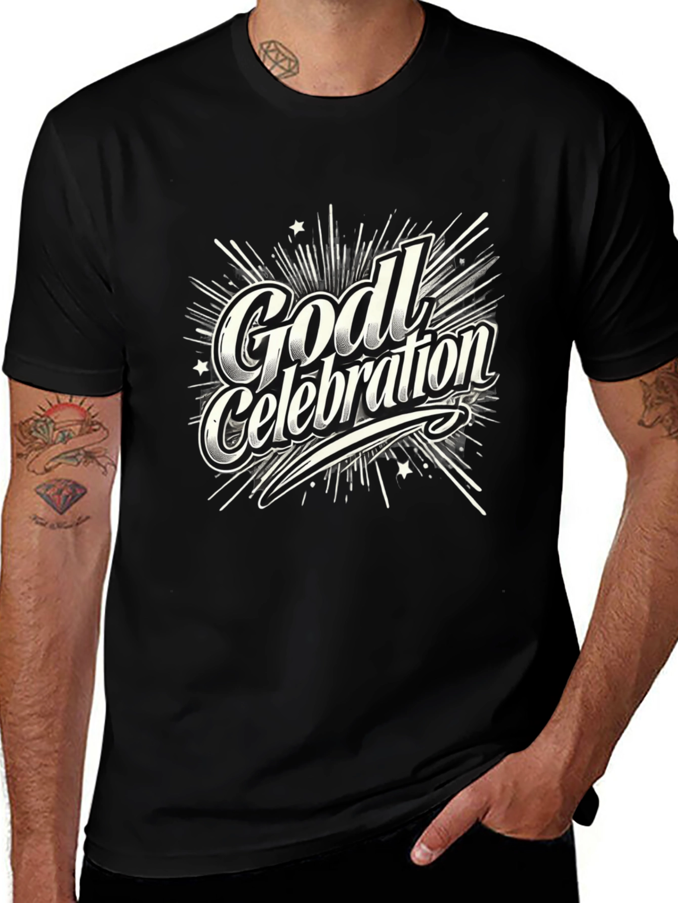 Godl Celebration T-Shirt - Black Graphic Tee