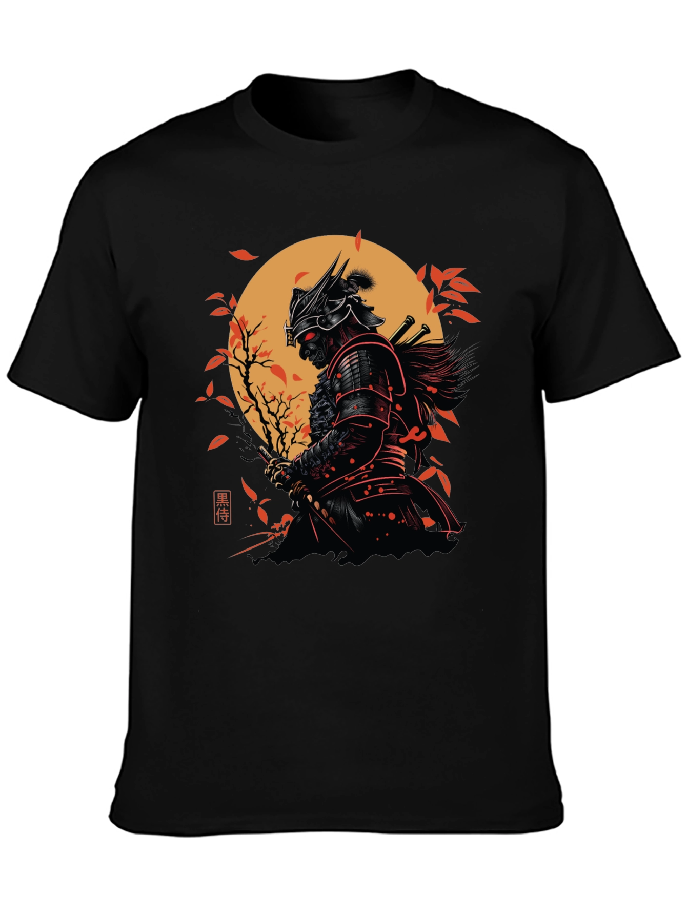 Samurai Warrior Graphic Black T-Shirt