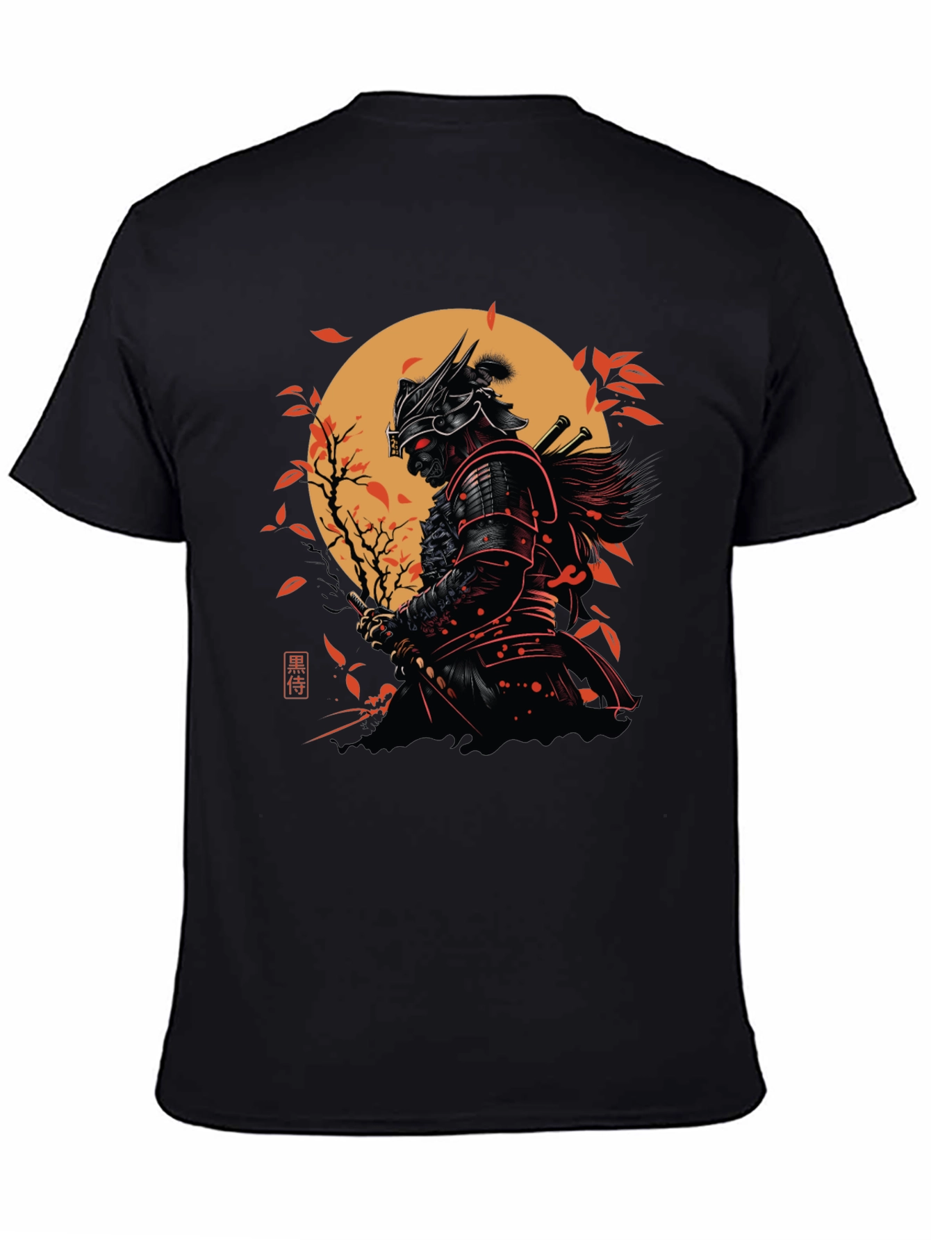 Samurai Warrior Graphic Black T-Shirt