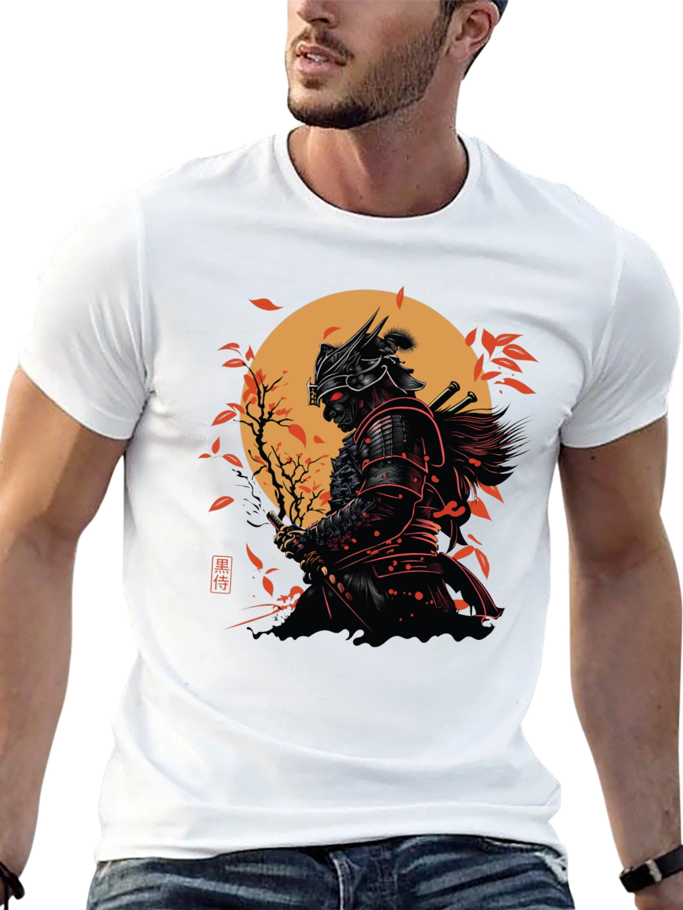 Samurai Warrior Graphic Black T-Shirt