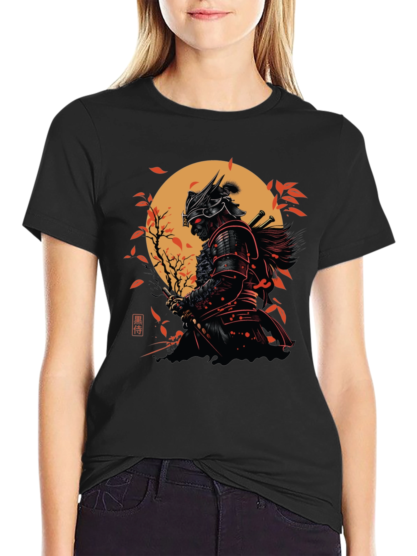 Samurai Warrior Graphic Black T-Shirt