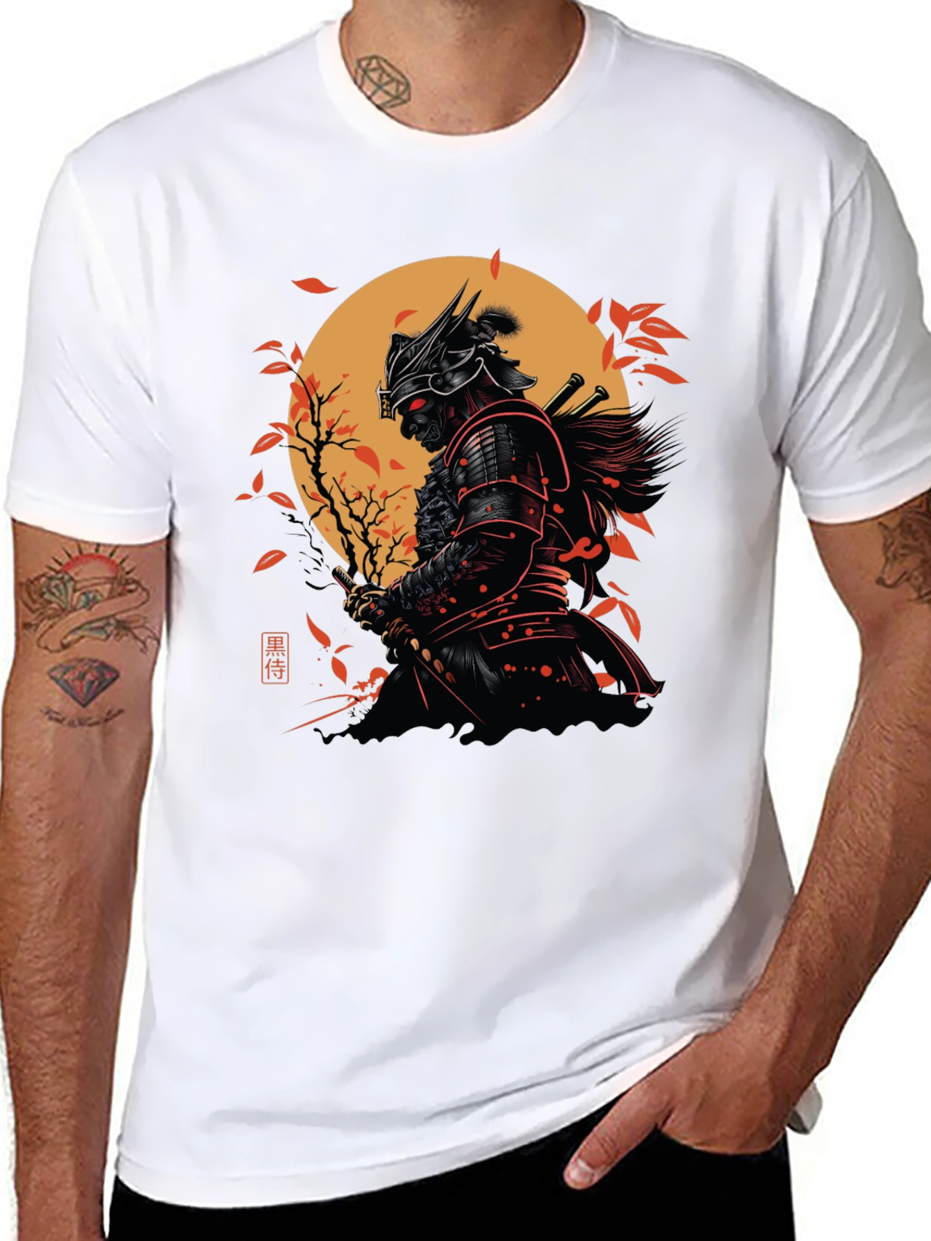 Samurai Warrior Graphic Black T-Shirt