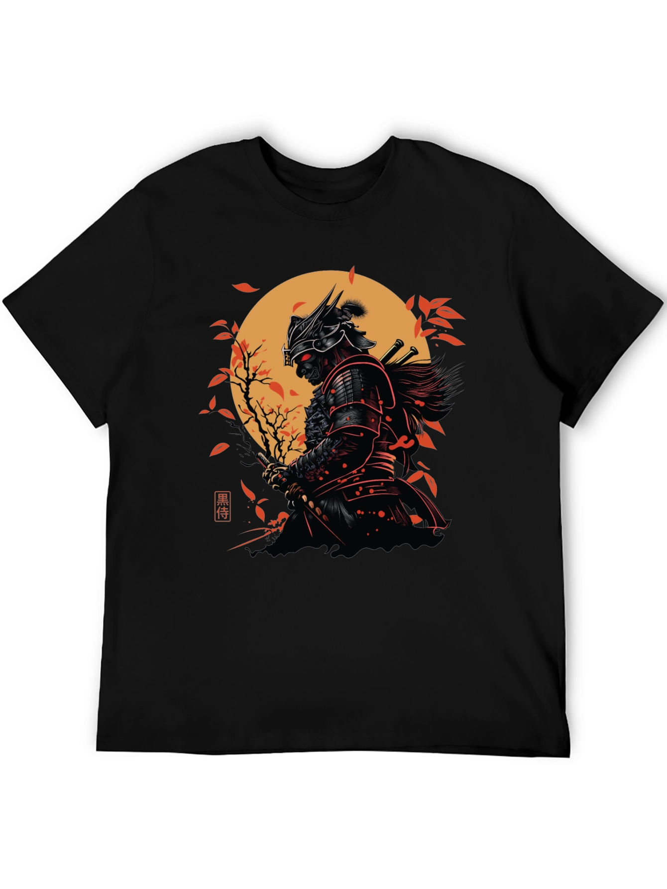 Samurai Warrior Graphic Black T-Shirt