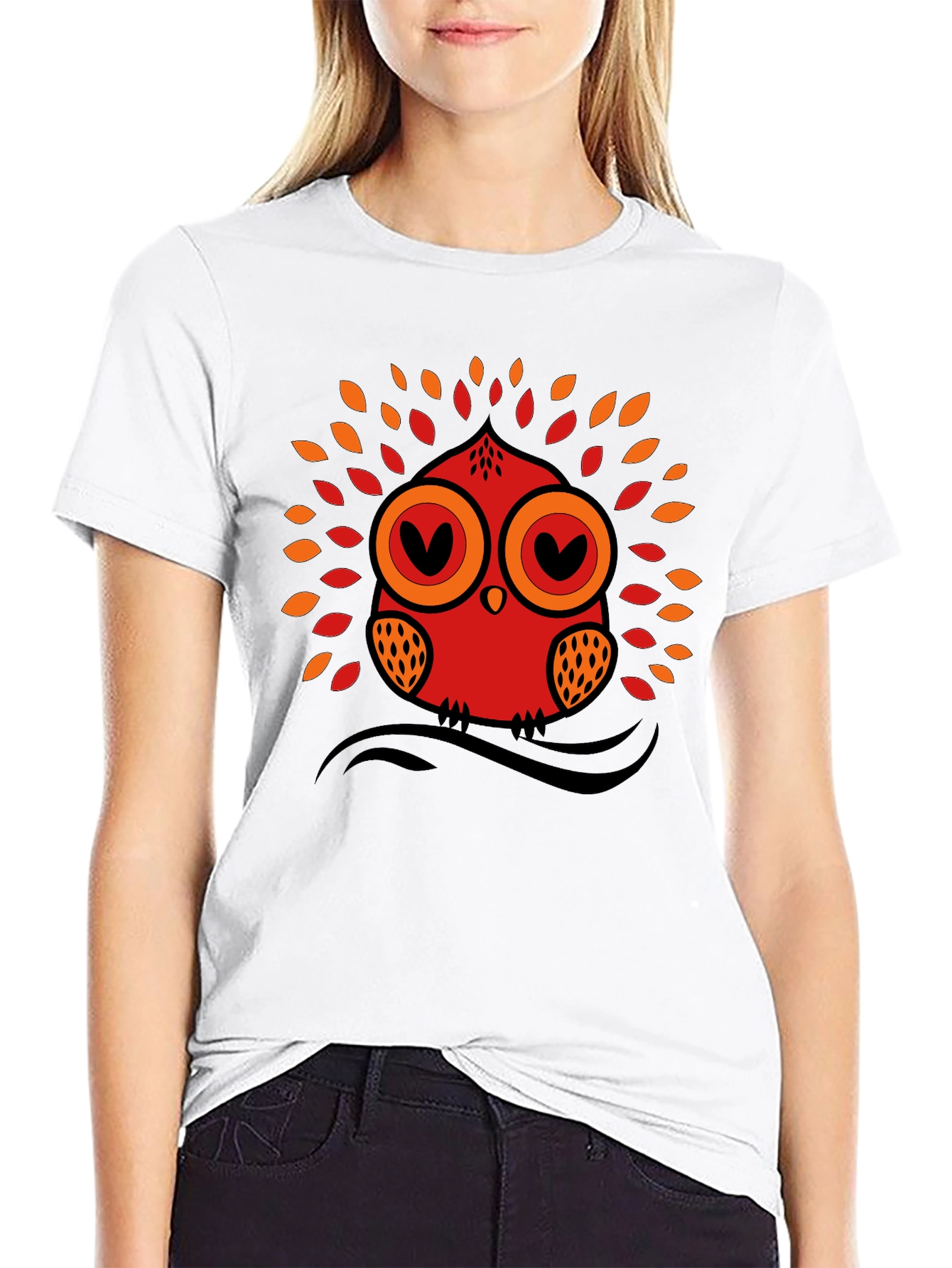 Owl Graphic Tee - Black Short Sleeve T-Shirt