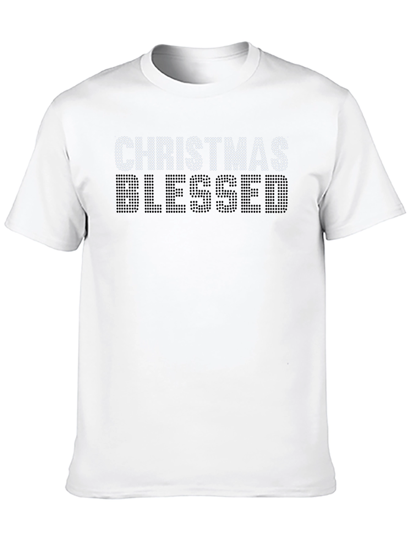 Christmas Blessed Tee - Rhinestone Holiday T-Shirt