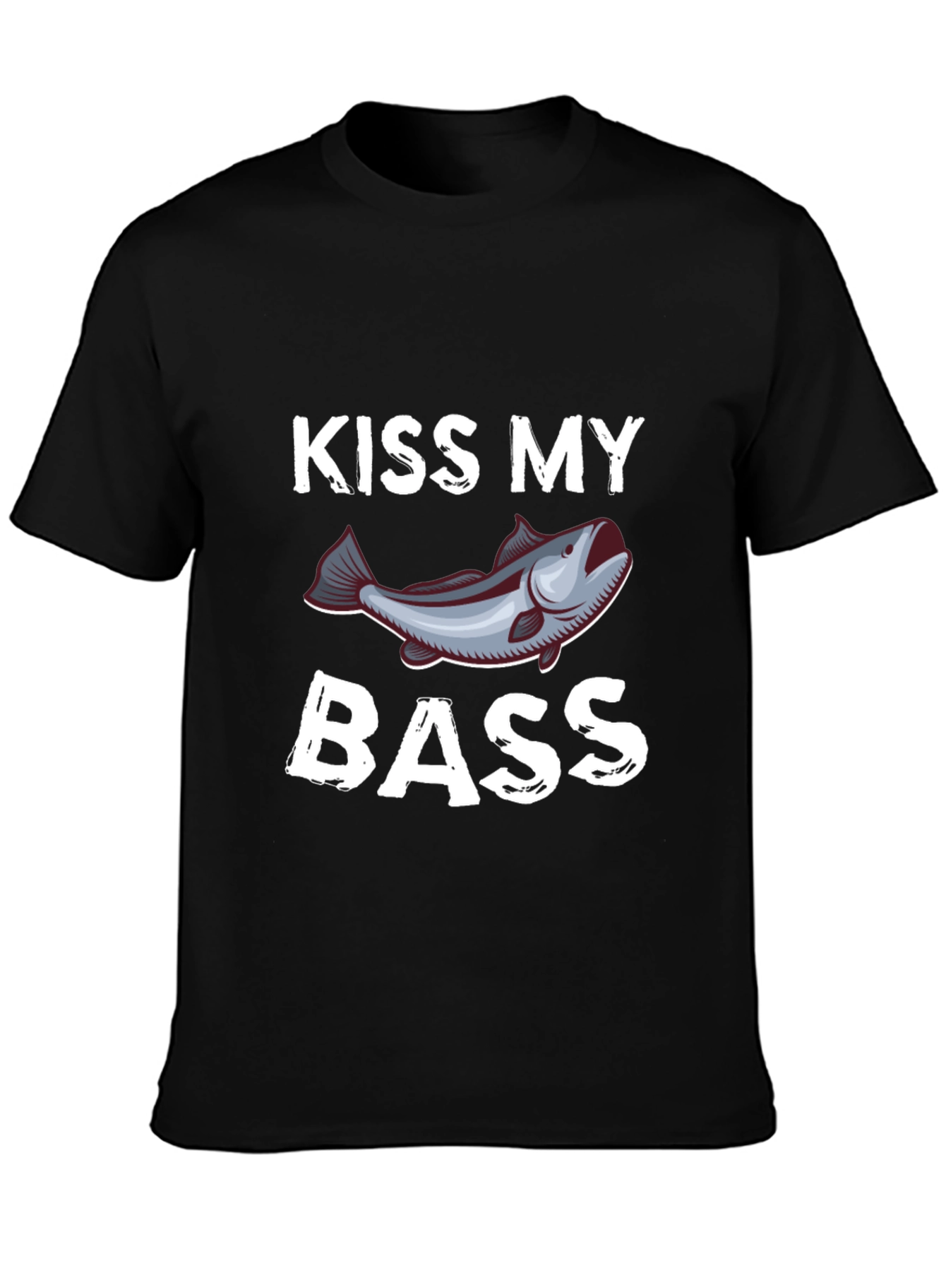 Kiss My Bass Funny Fishing T-Shirt