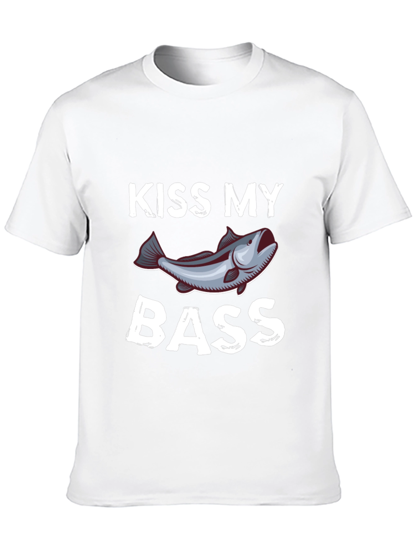 Kiss My Bass Funny Fishing T-Shirt