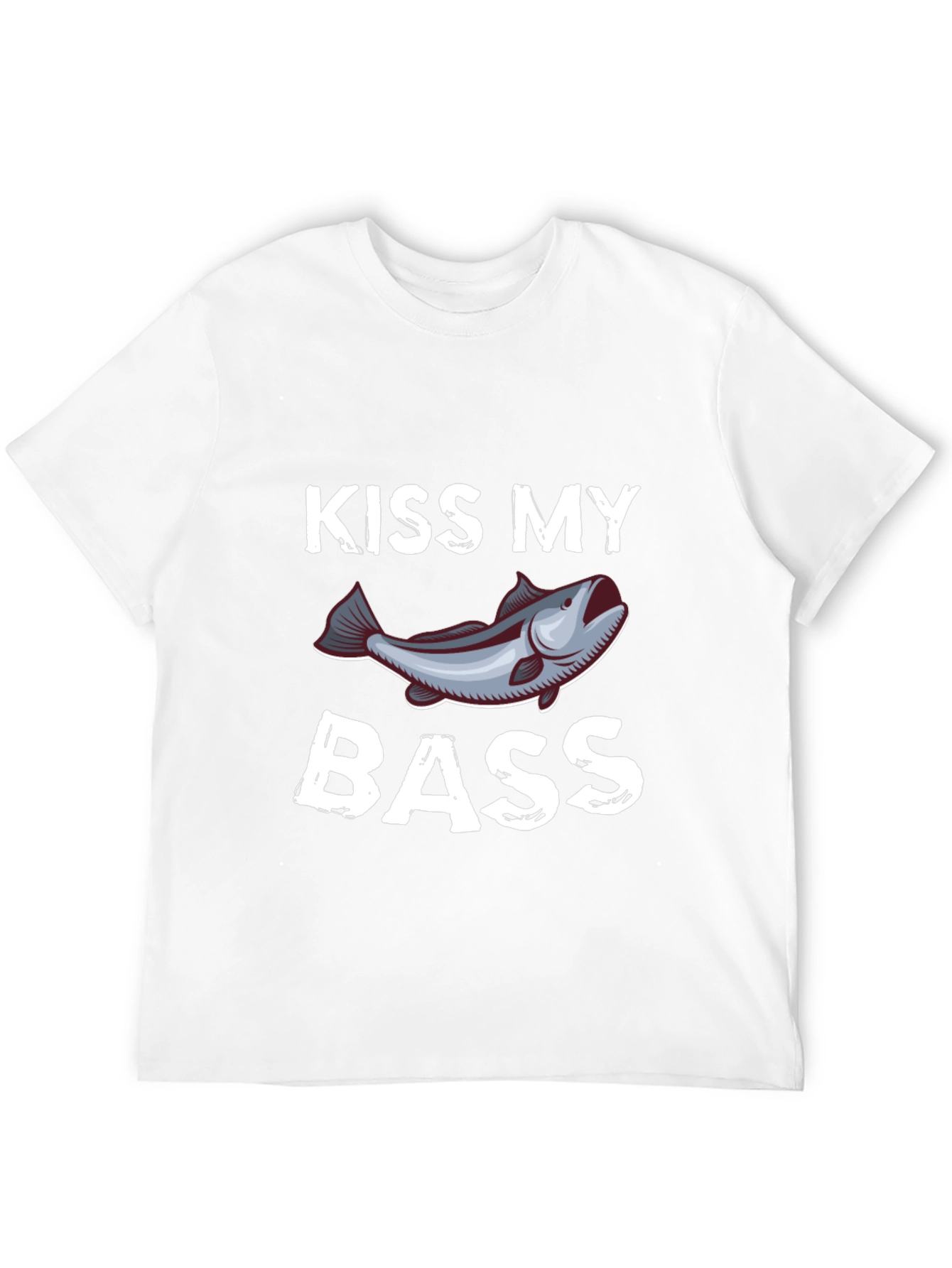 Kiss My Bass Funny Fishing T-Shirt