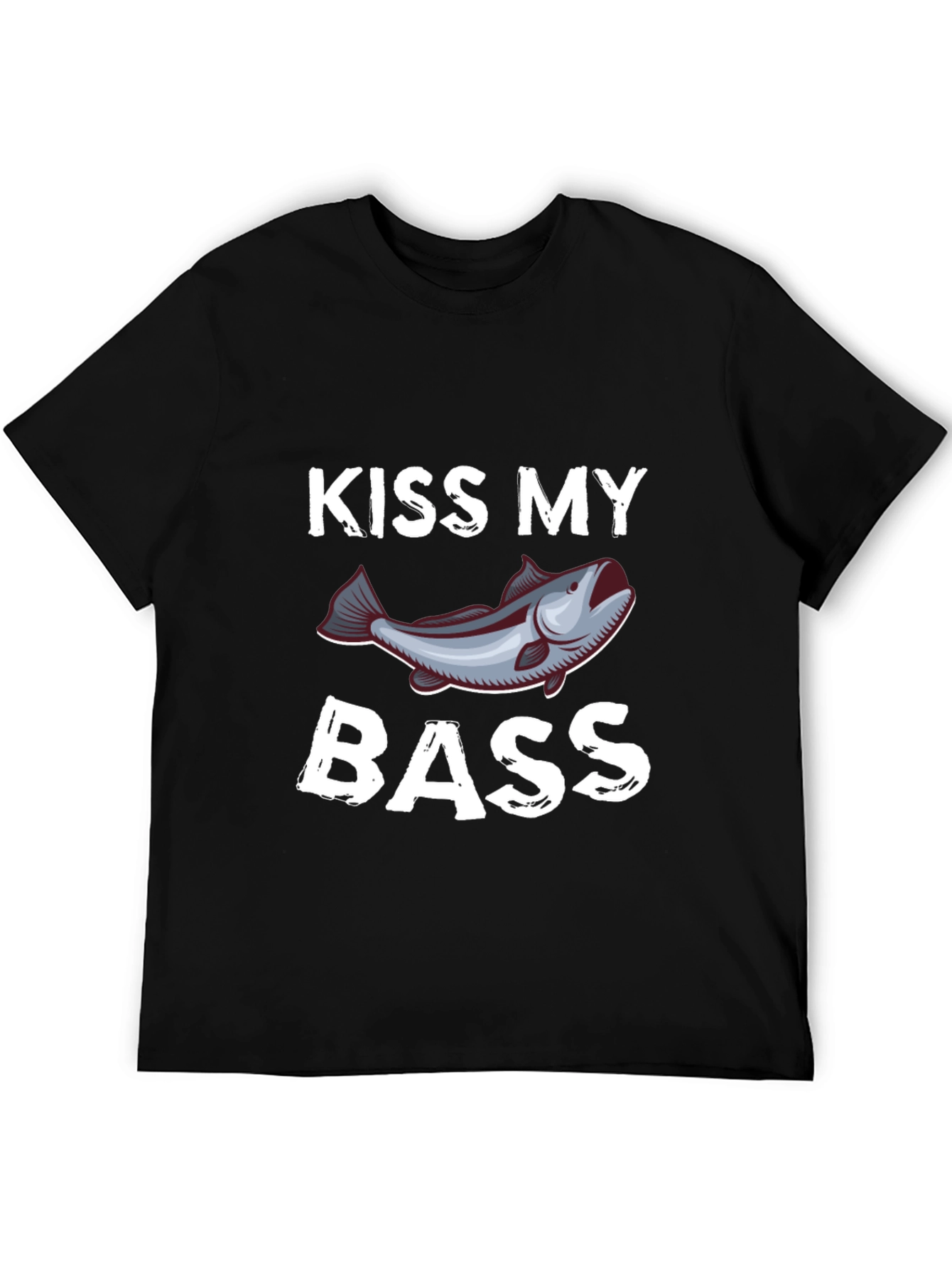 Kiss My Bass Funny Fishing T-Shirt