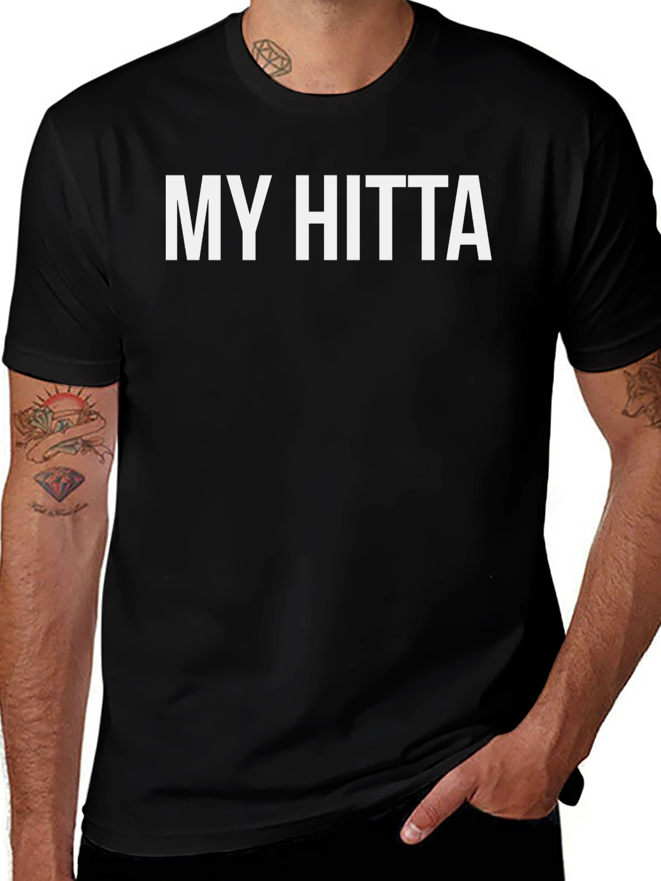 My Hitta Black Graphic Tee - Casual Style