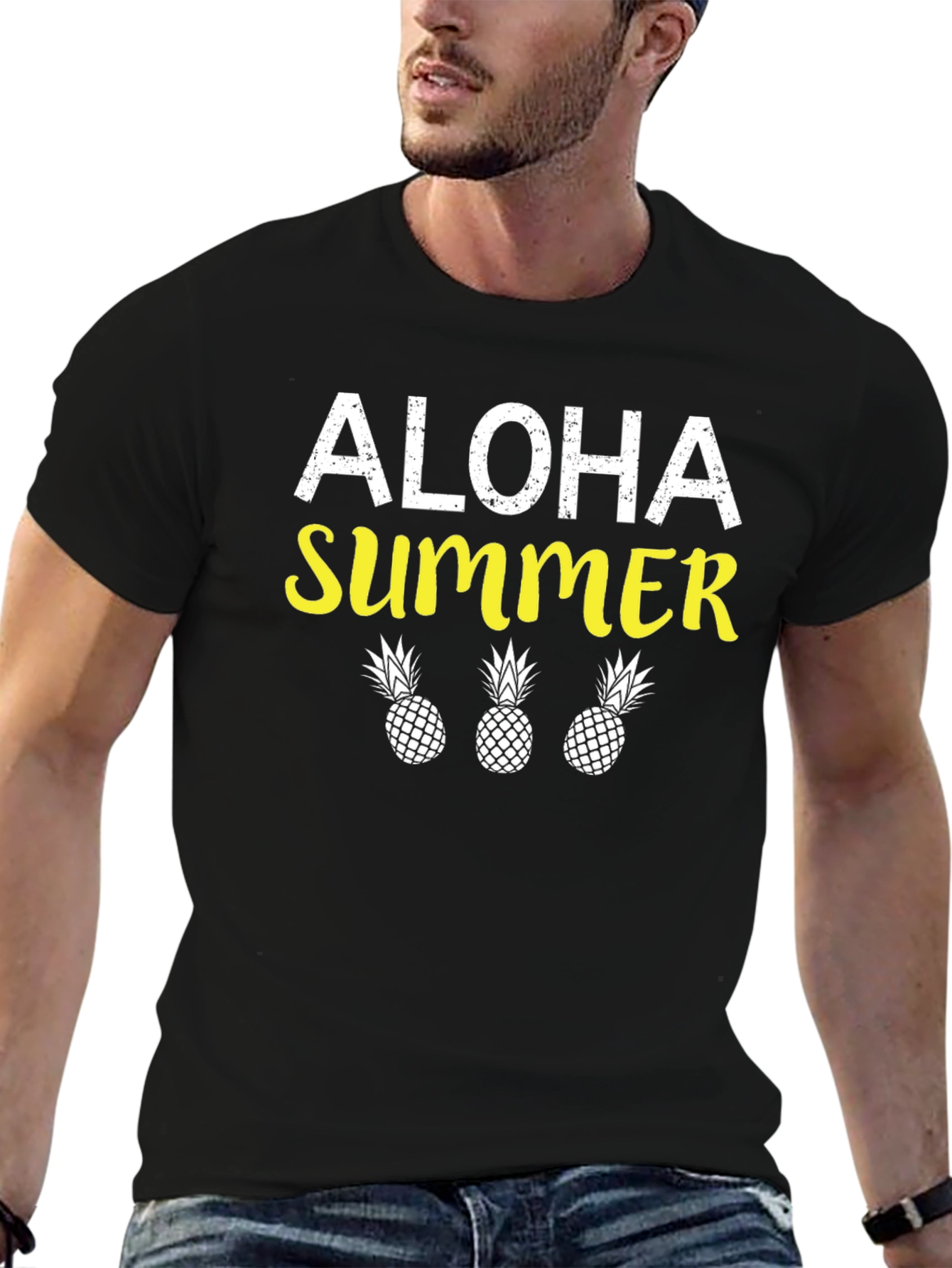 Aloha Summer Pineapple Graphic T-Shirt