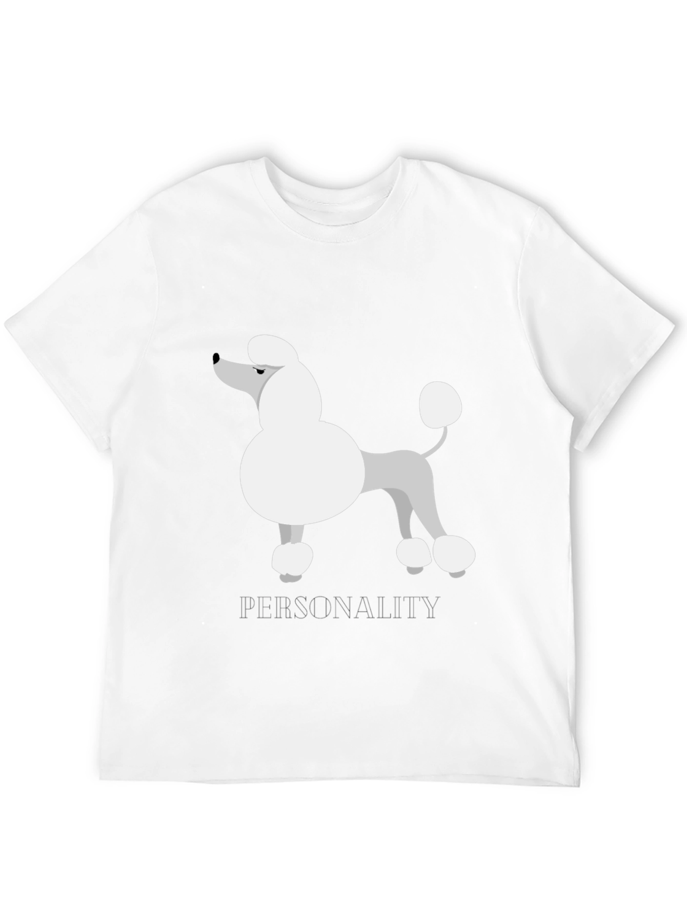 Poodle Personality T-Shirt - Black Cotton Tee