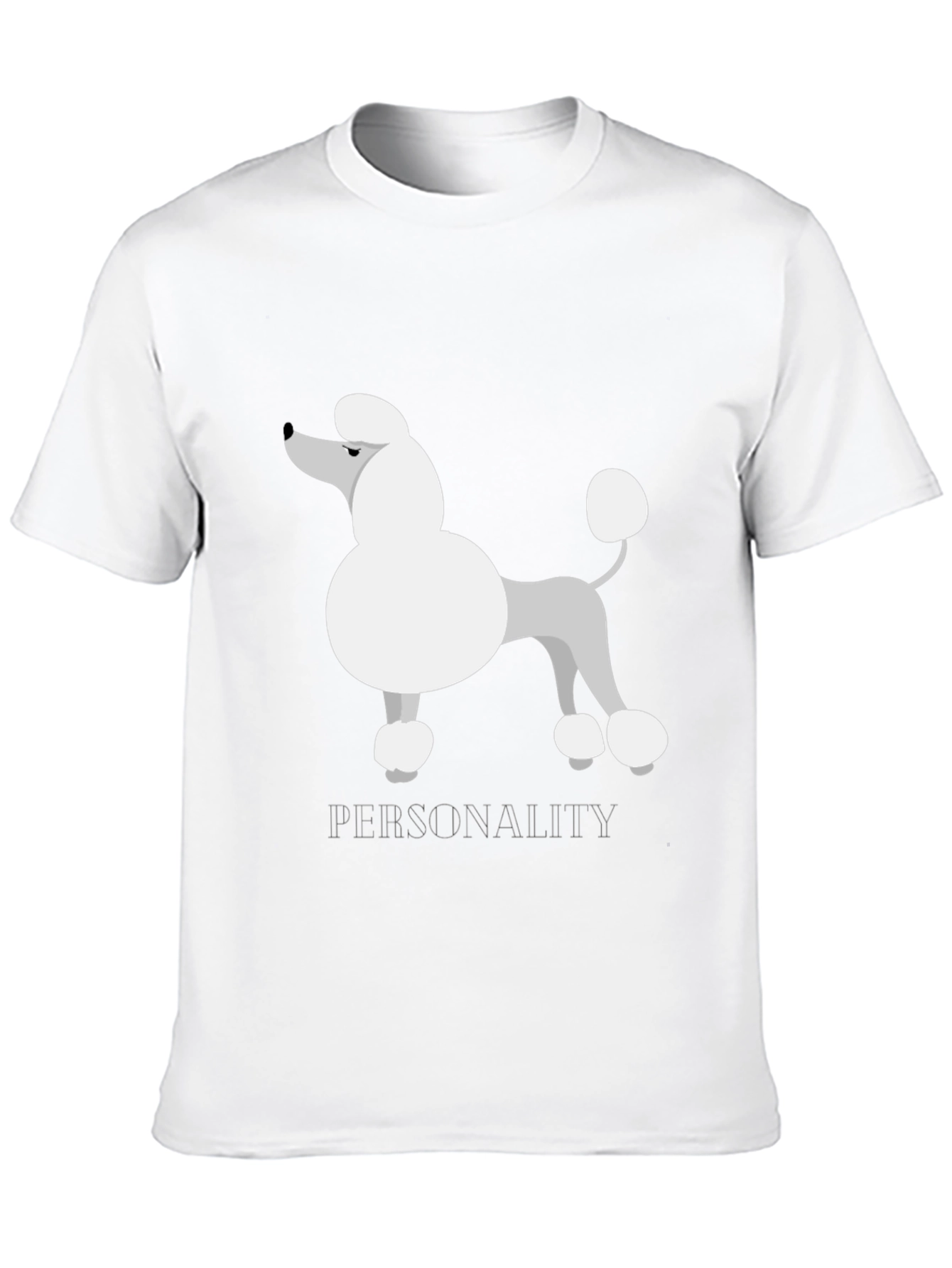 Poodle Personality T-Shirt - Black Cotton Tee