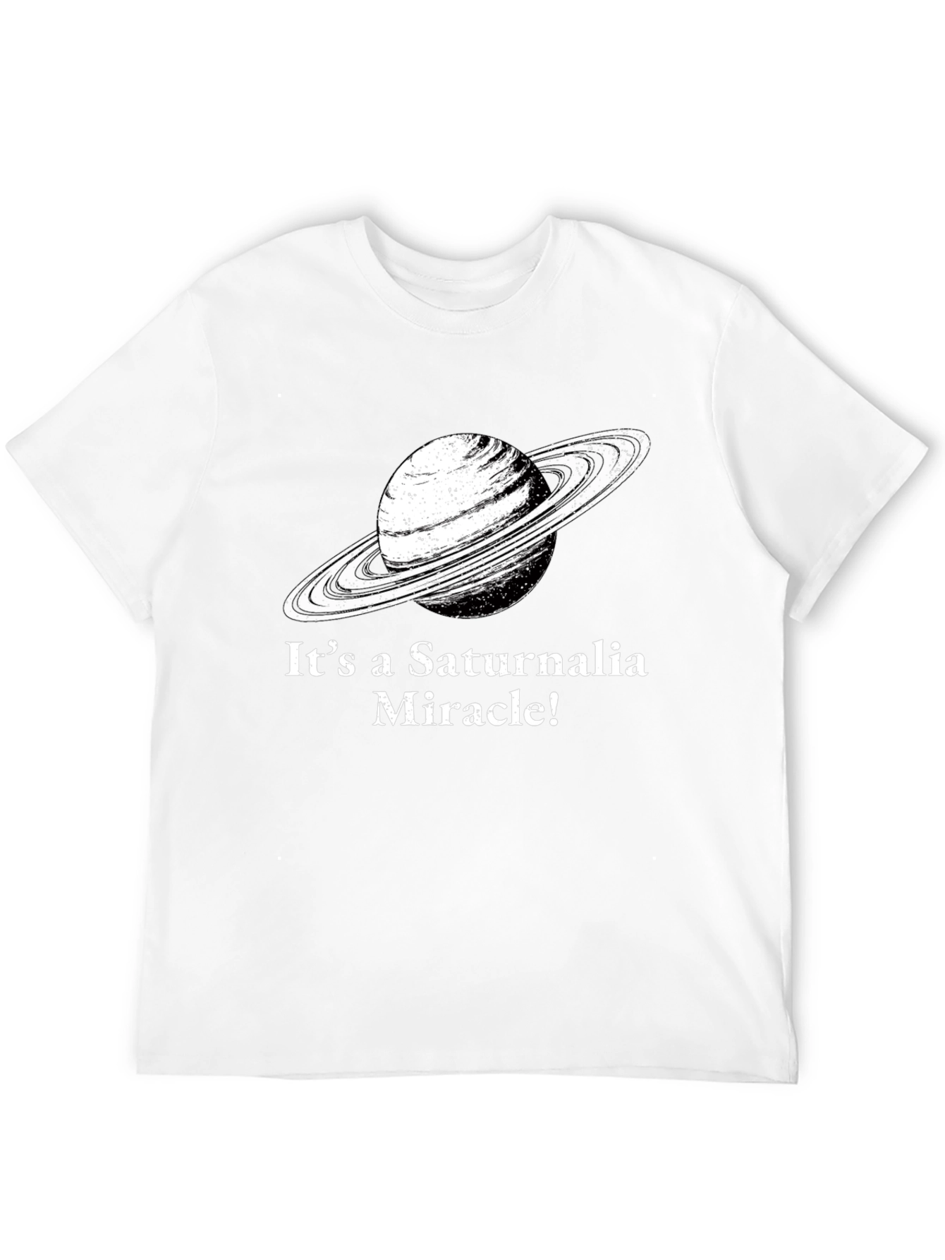 Saturnalia Miracle Graphic Tee - Black Cotton T-Shirt