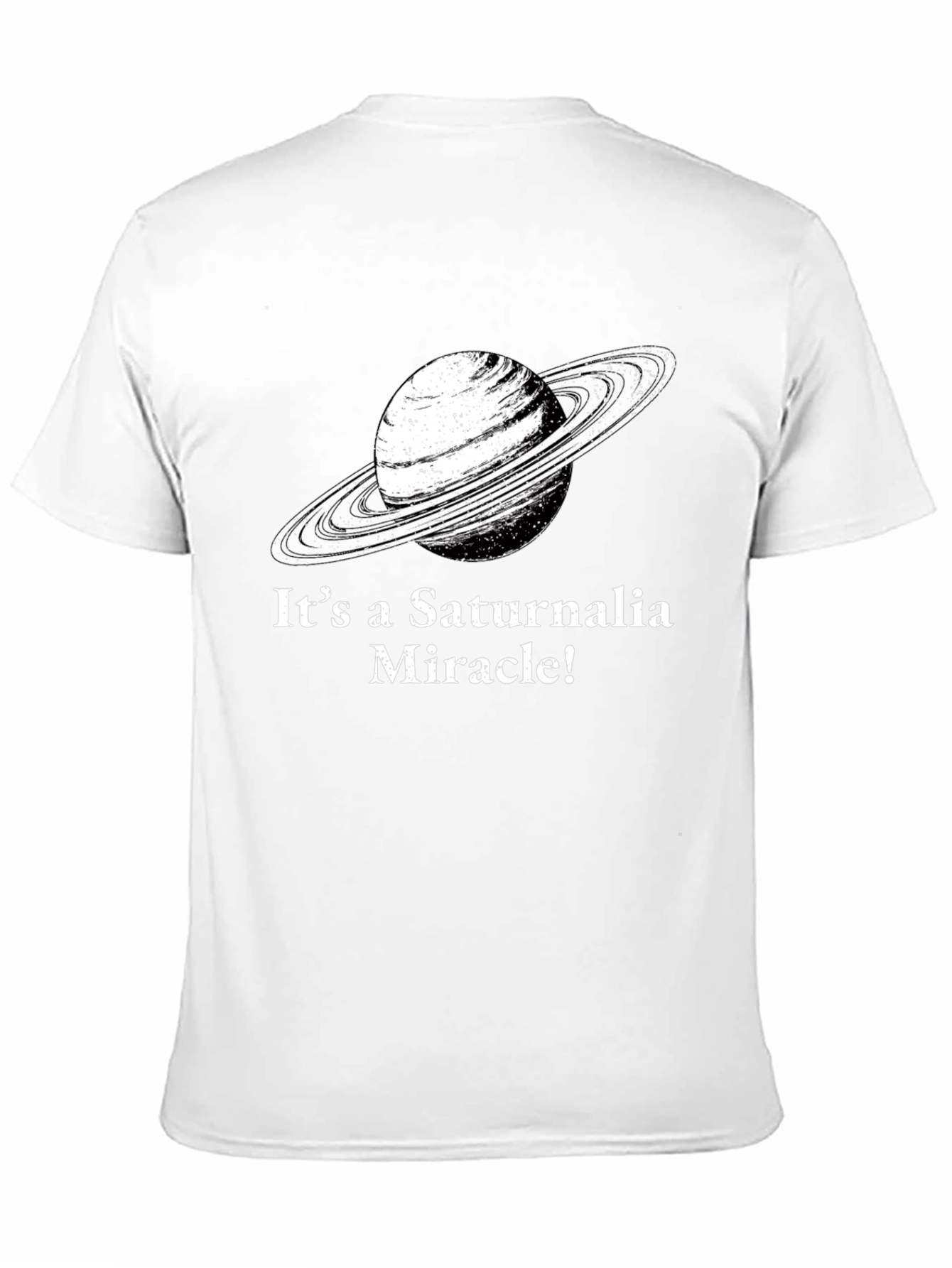 Saturnalia Miracle Graphic Tee - Black Cotton T-Shirt