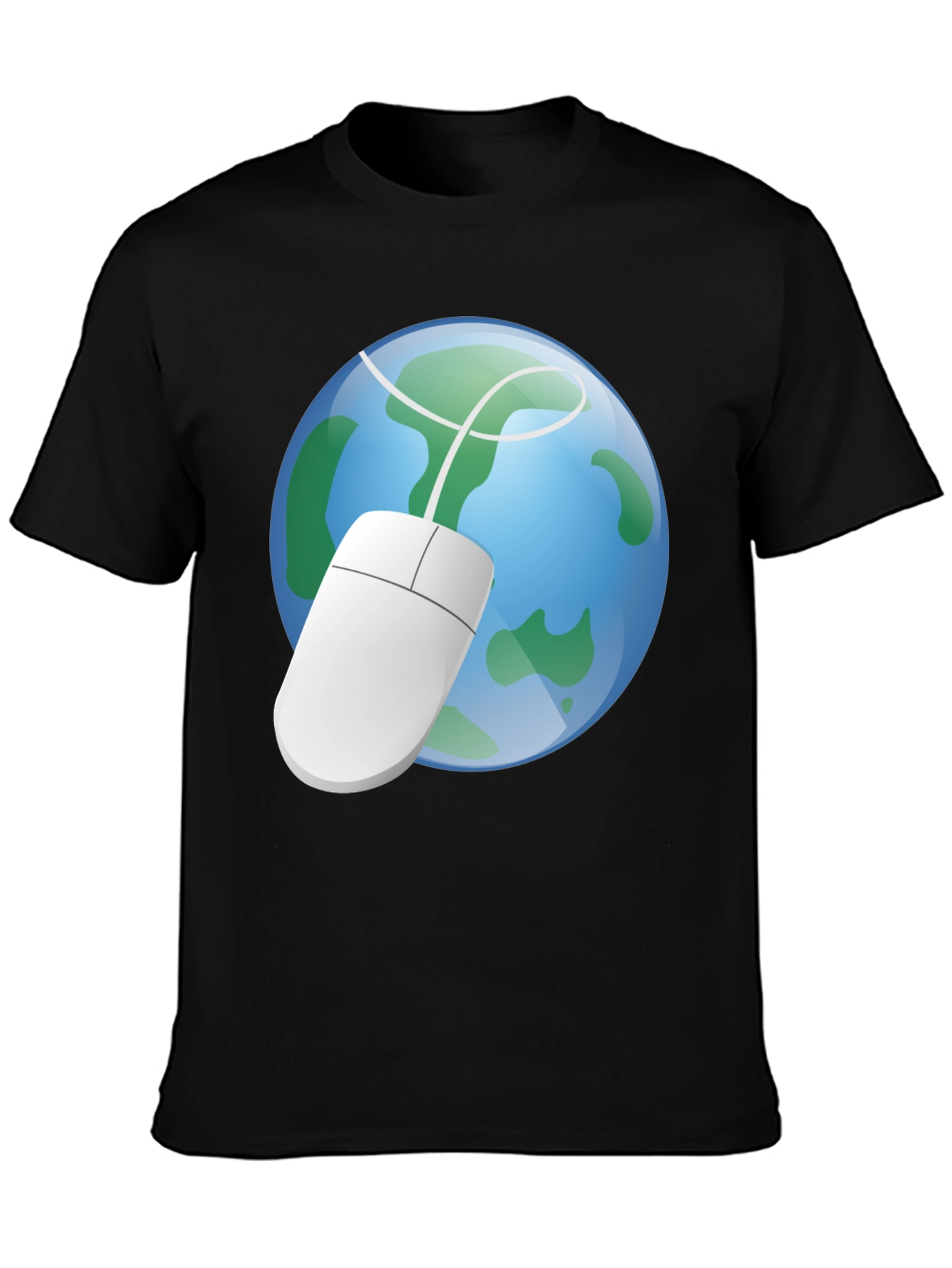 Earth Globe Computer Mouse Graphic Tee