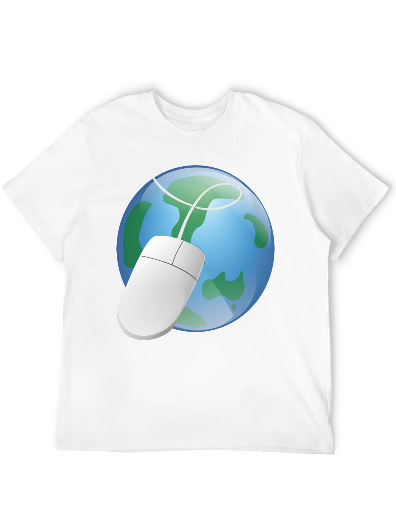 Earth Globe Computer Mouse Graphic Tee