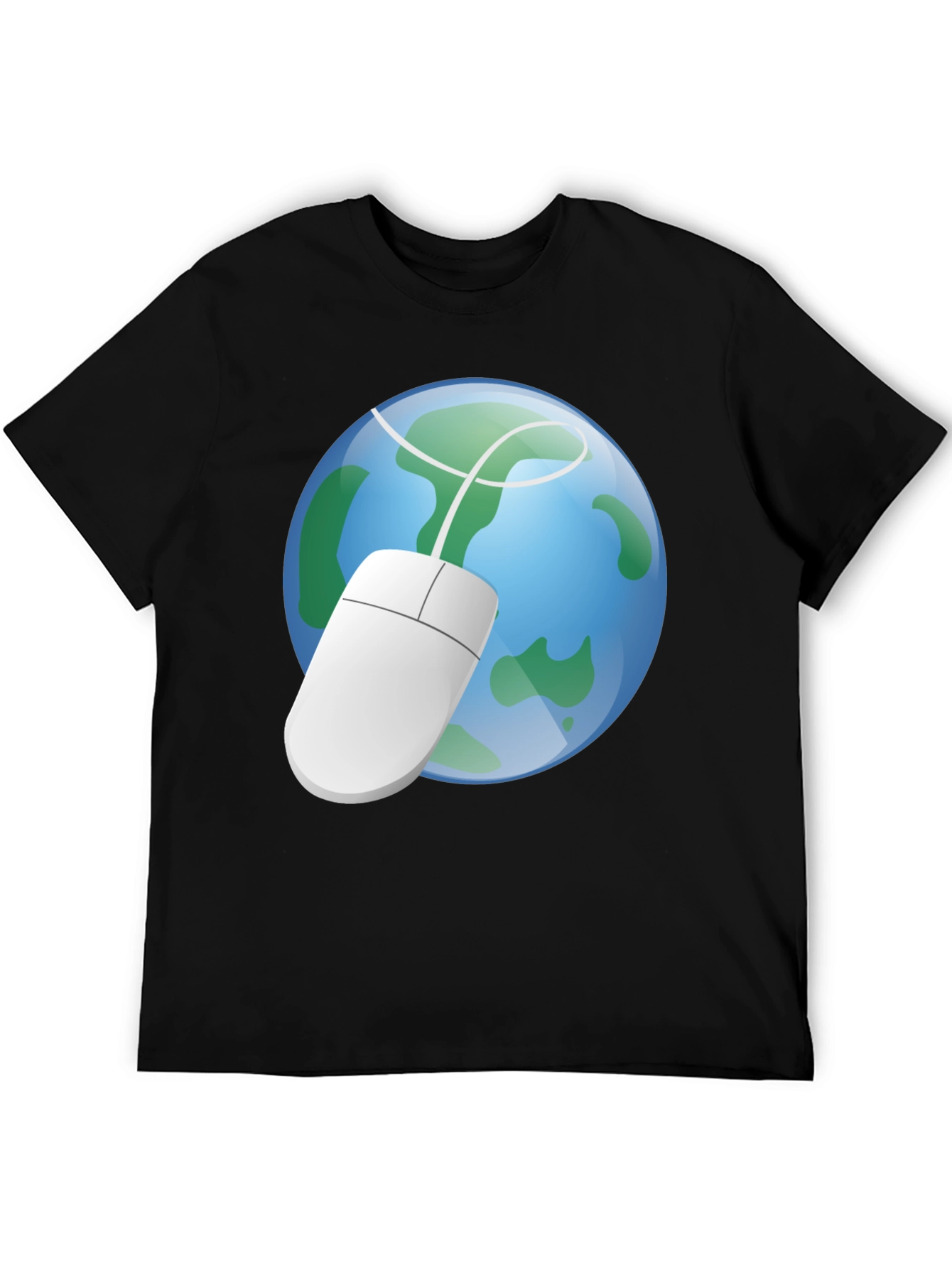 Earth Globe Computer Mouse Graphic Tee