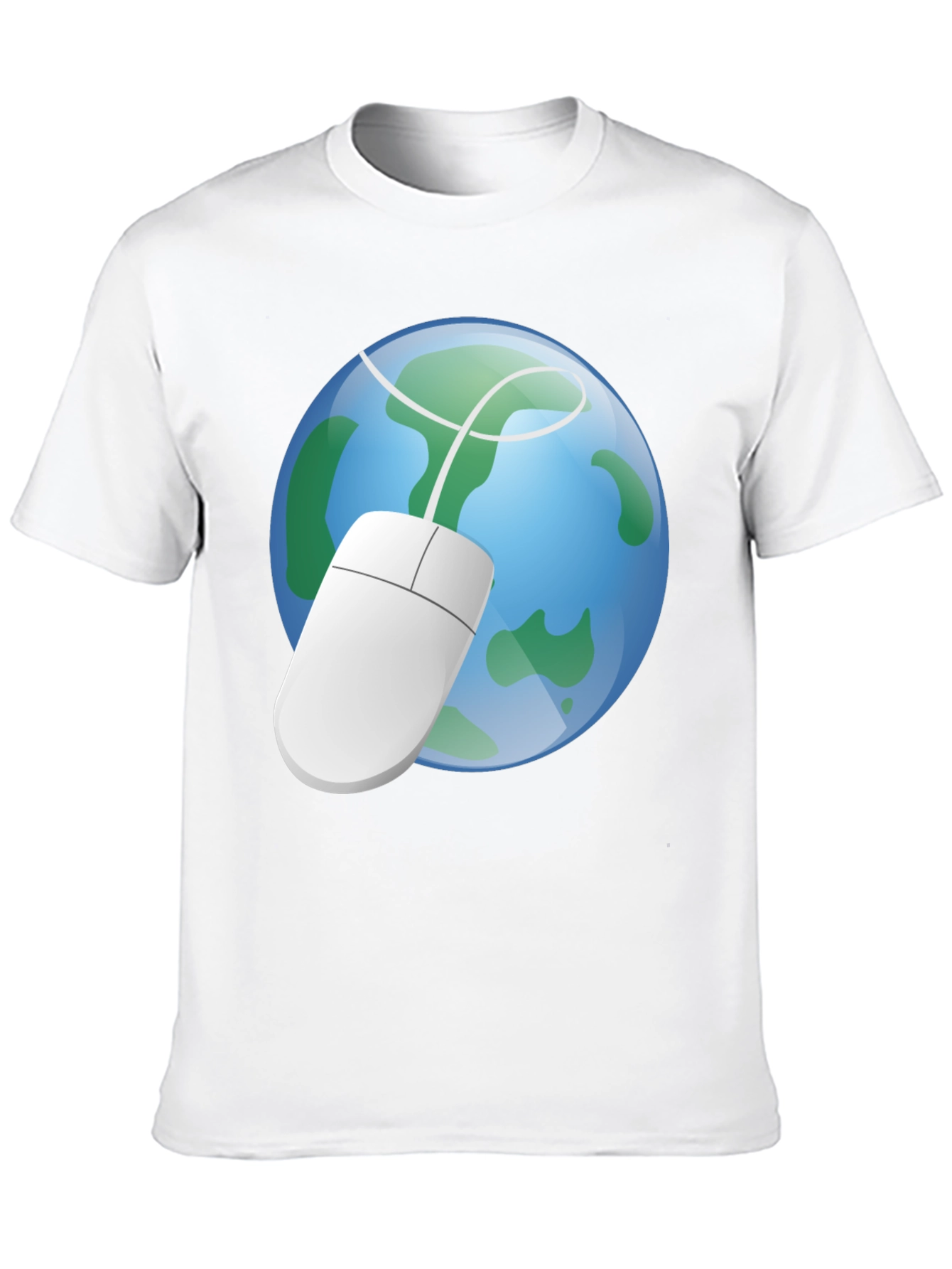 Earth Globe Computer Mouse Graphic Tee