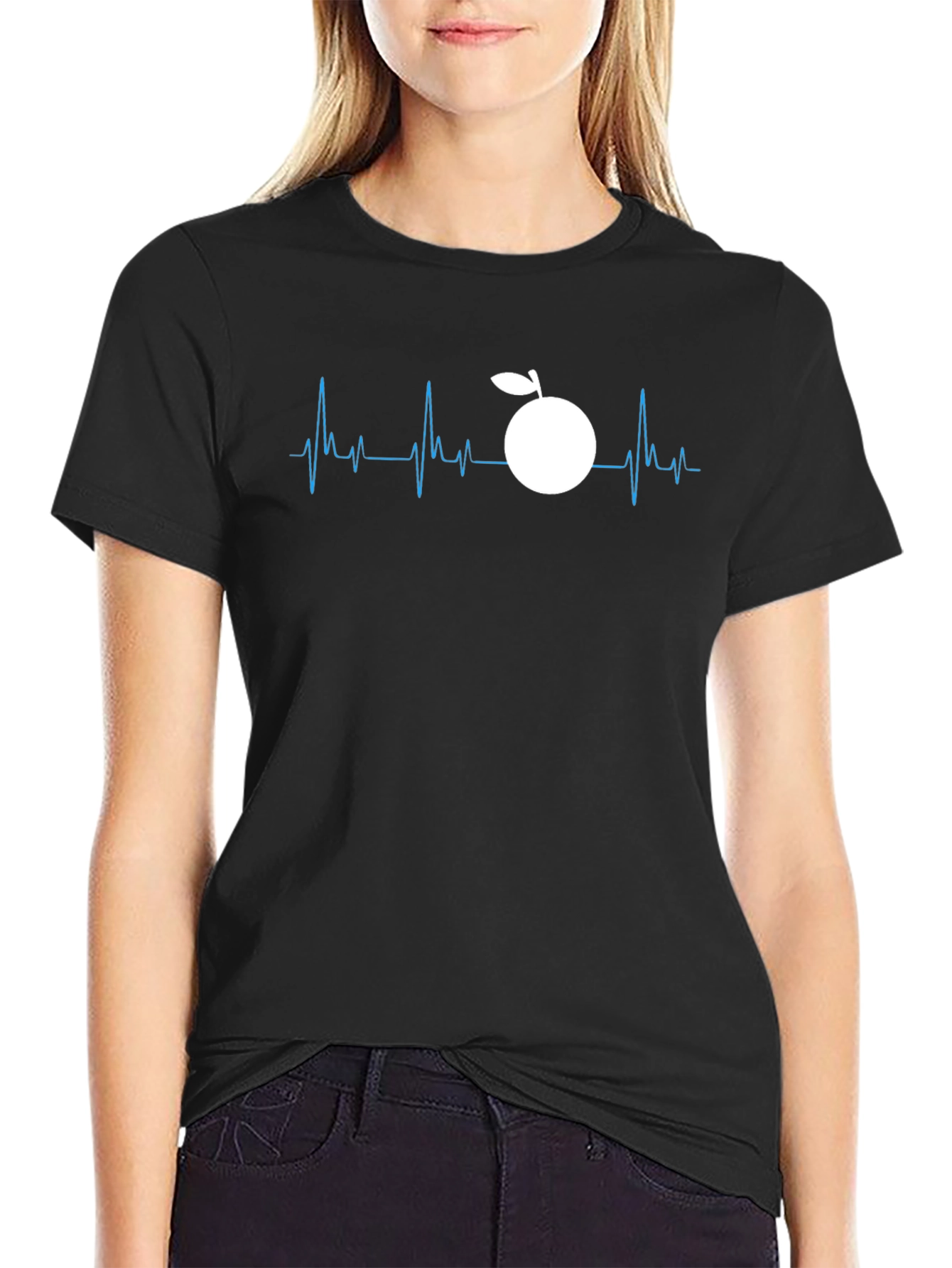Orange Heartbeat Graphic Tee