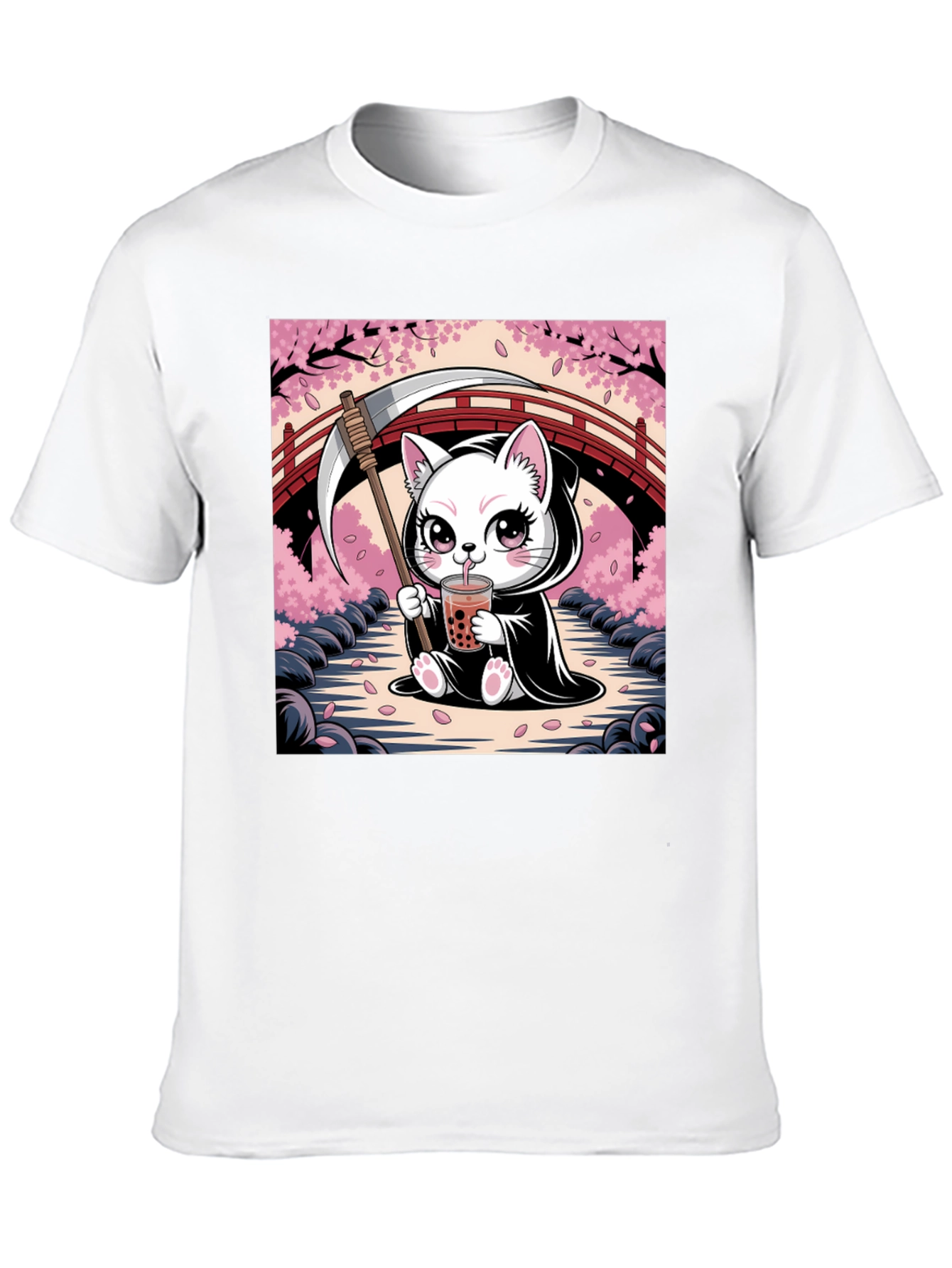 Cute Grim Reaper Kitten T-Shirt