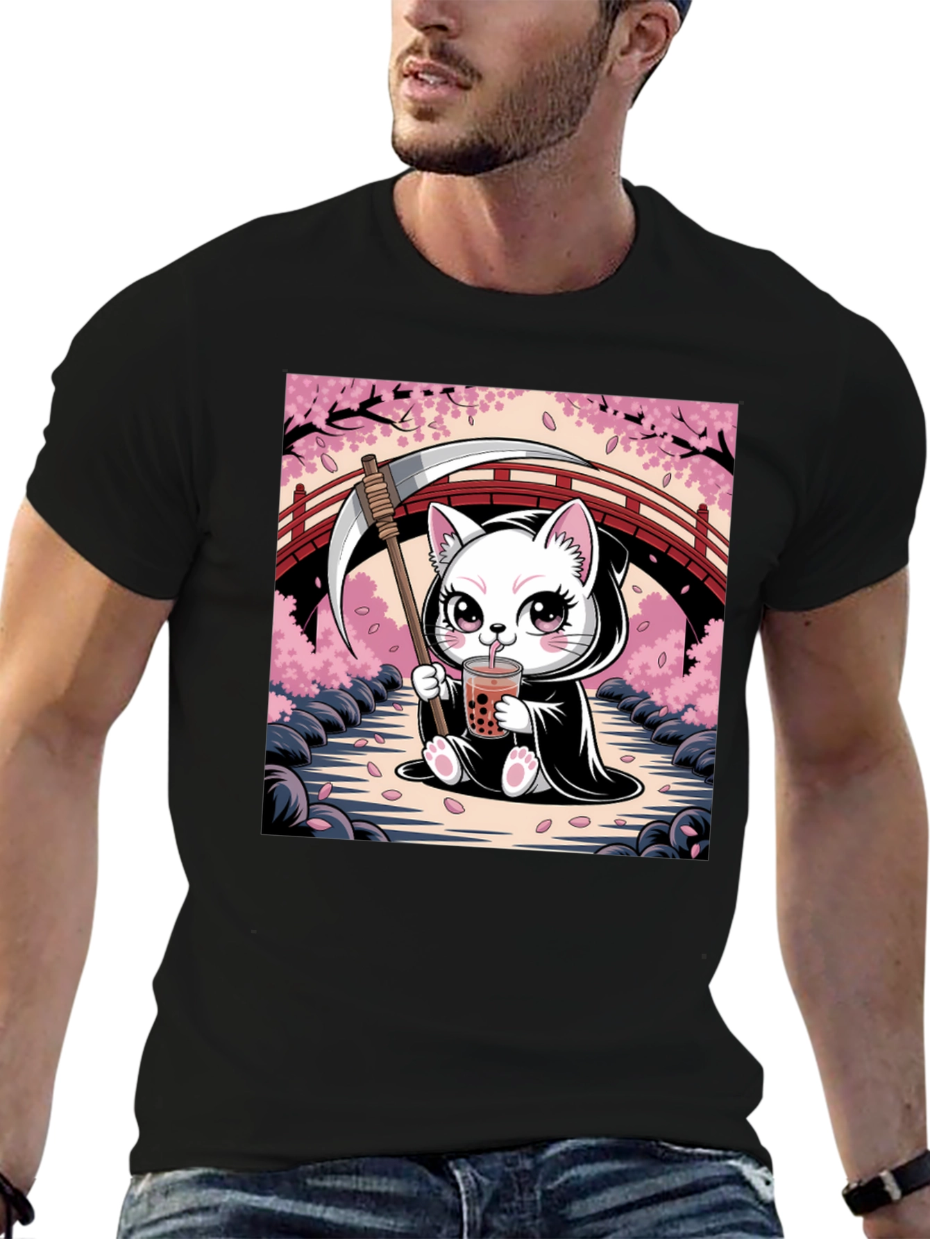 Cute Grim Reaper Kitten T-Shirt