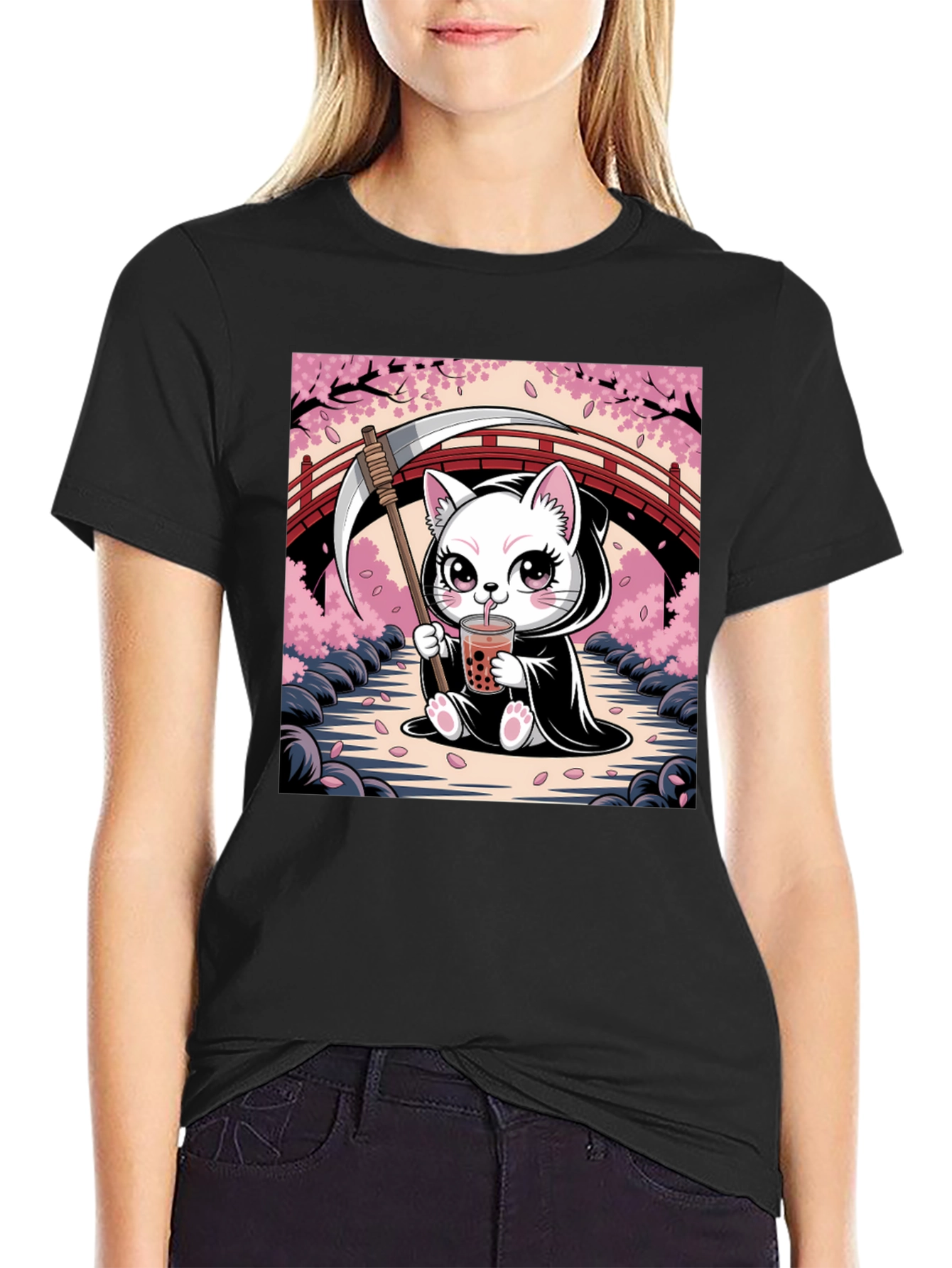 Cute Grim Reaper Kitten T-Shirt