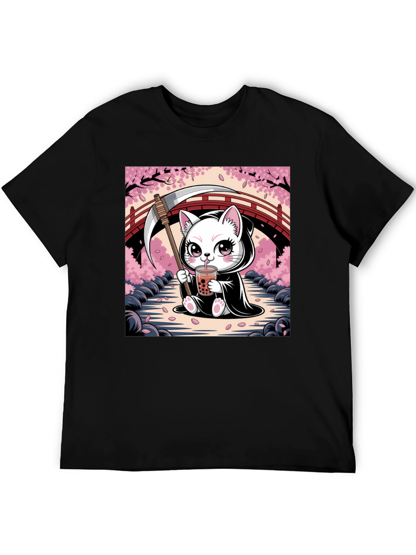 Cute Grim Reaper Kitten T-Shirt