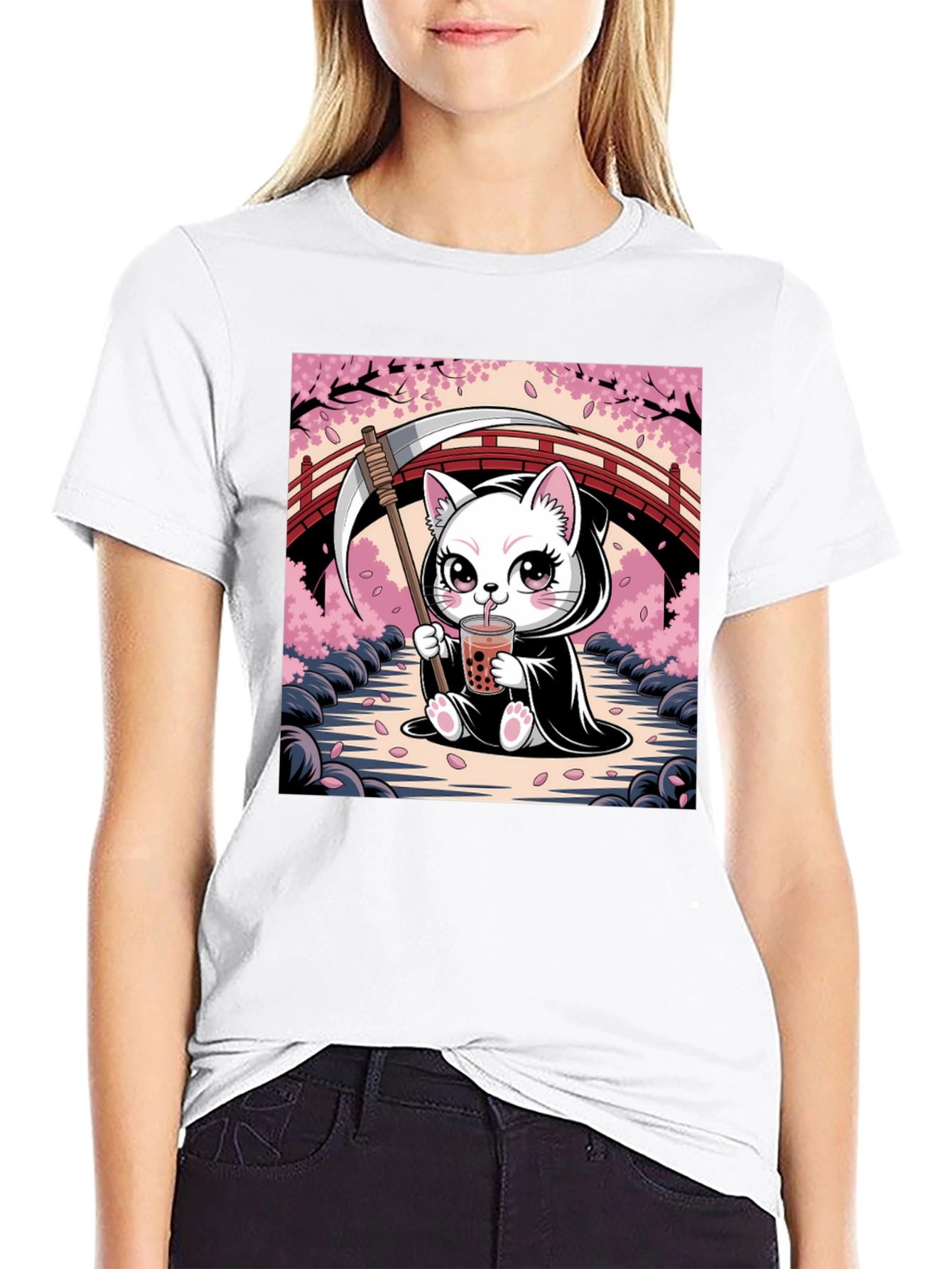 Cute Grim Reaper Kitten T-Shirt