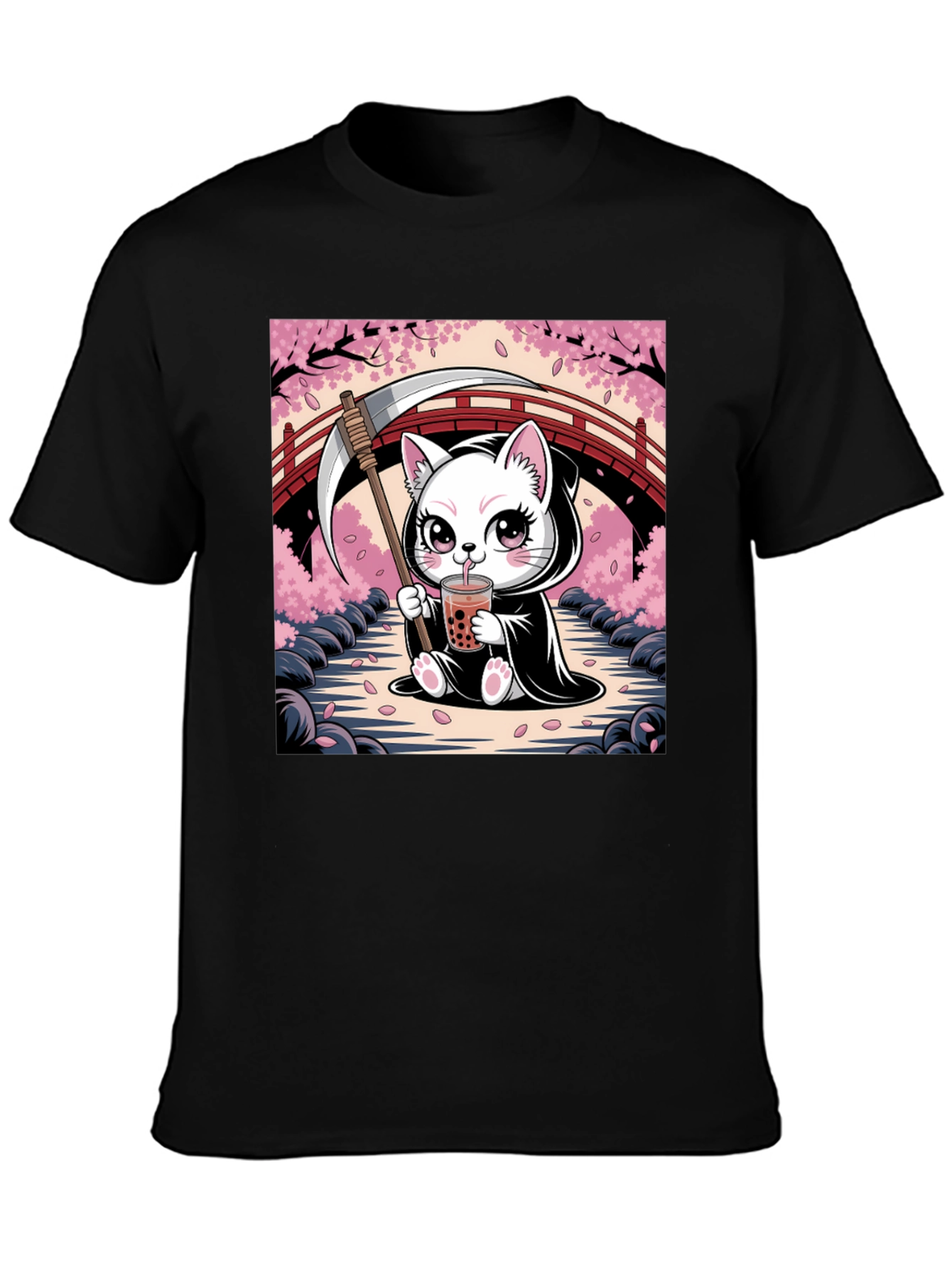Cute Grim Reaper Kitten T-Shirt