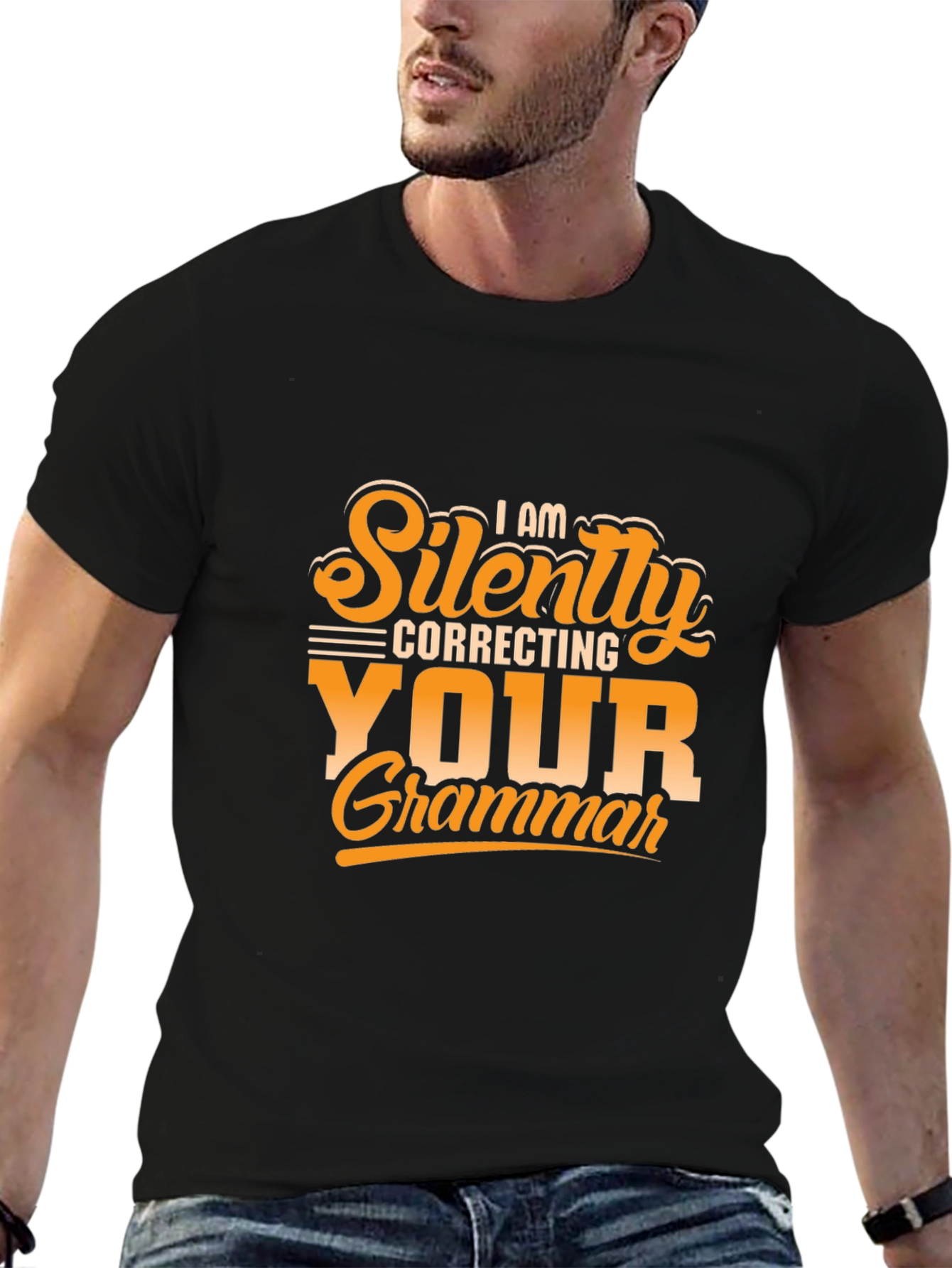 Funny Grammar T-Shirt - Silently Correcting