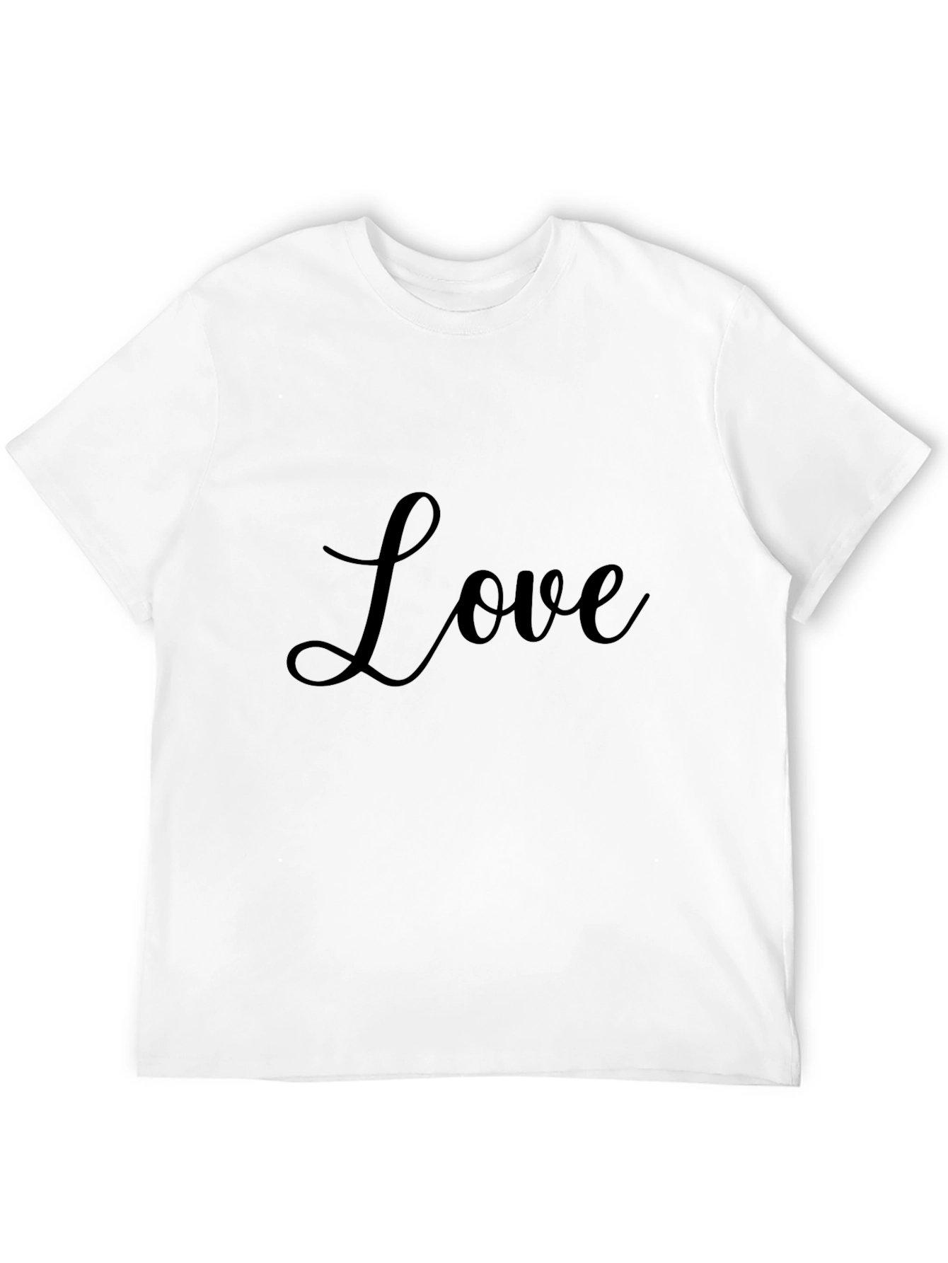 Love Script Tee - Black Casual T-Shirt