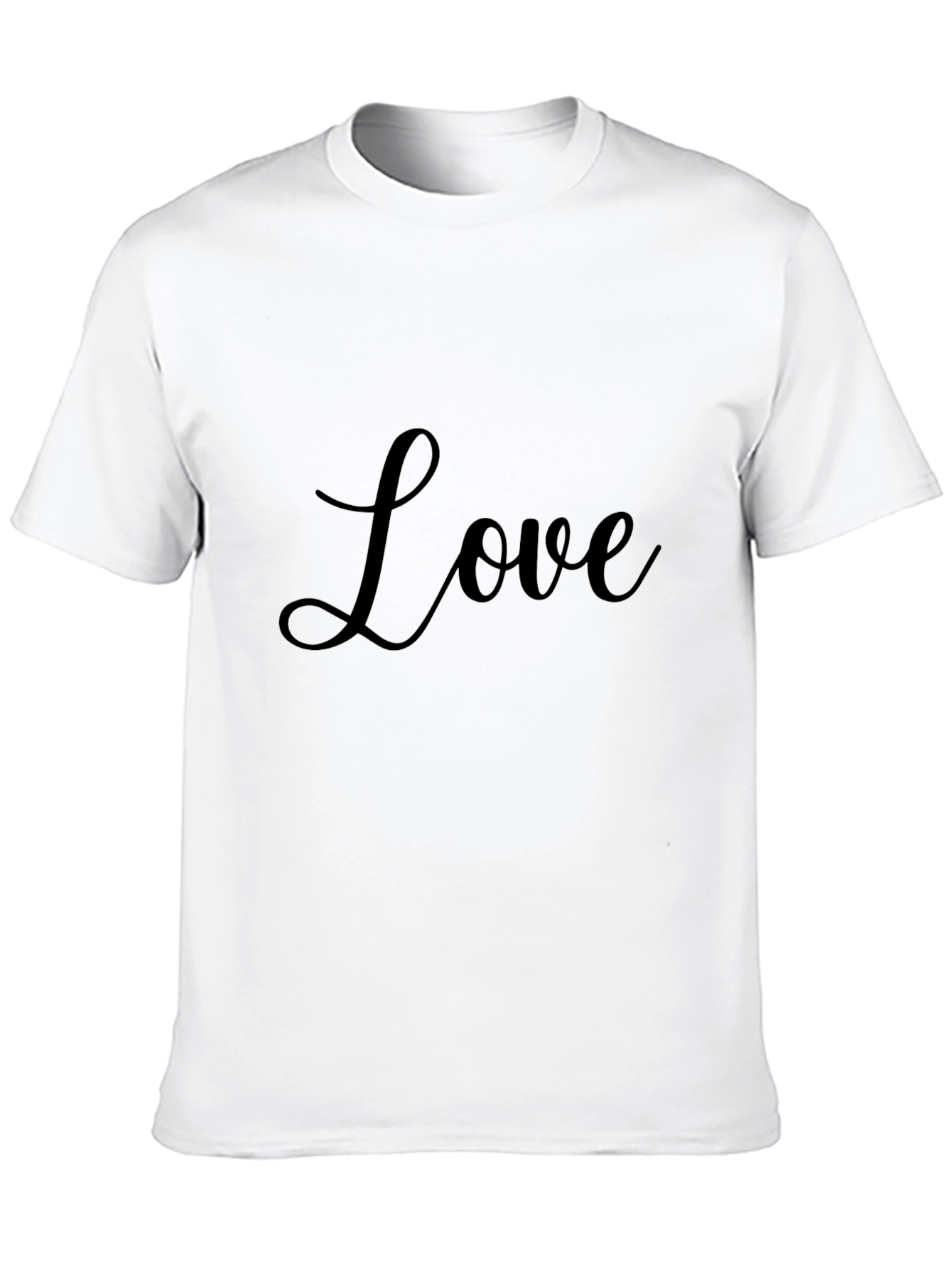 Love Script Tee - Black Casual T-Shirt