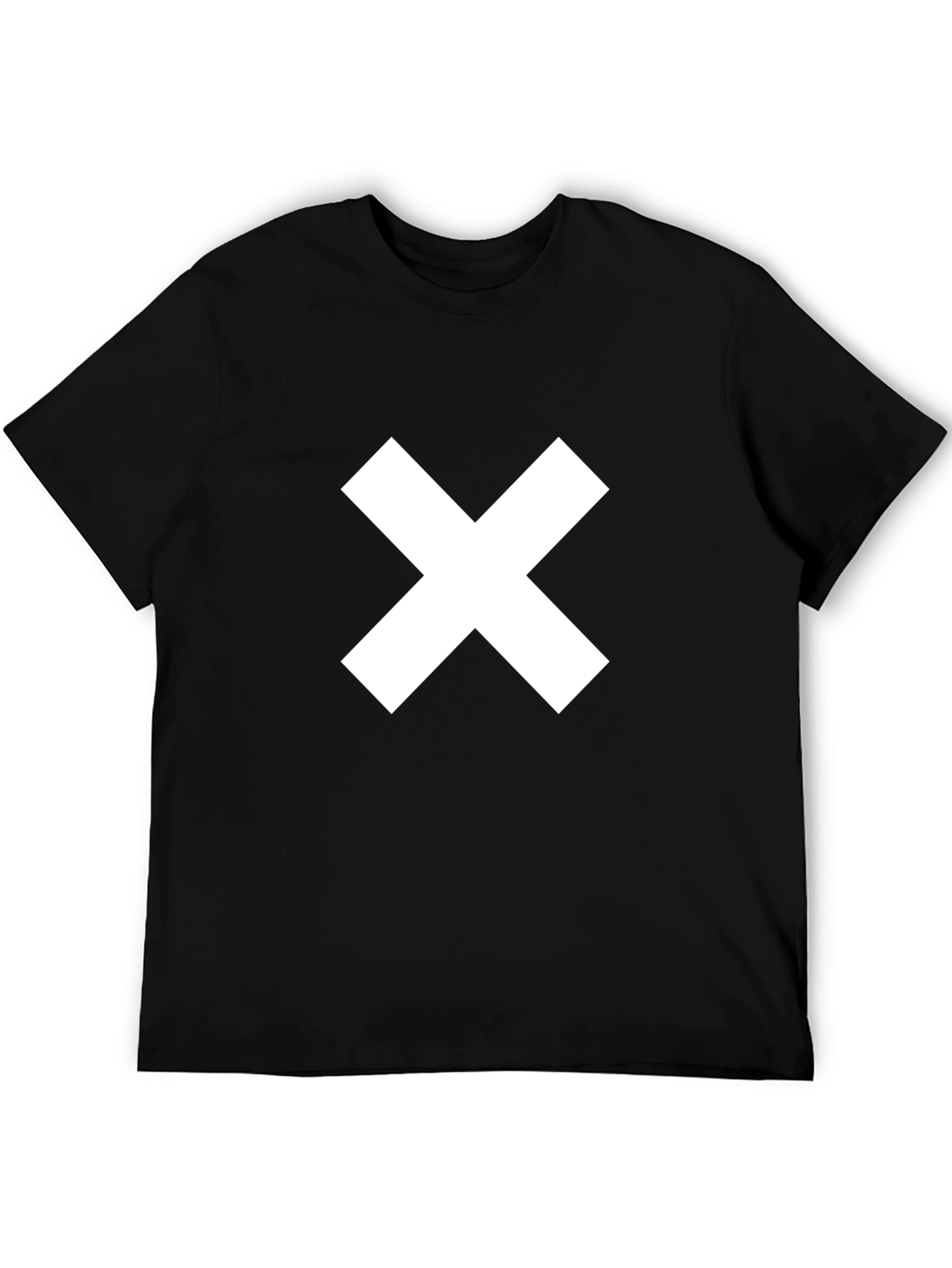 Minimalist White X Black Cotton Tee