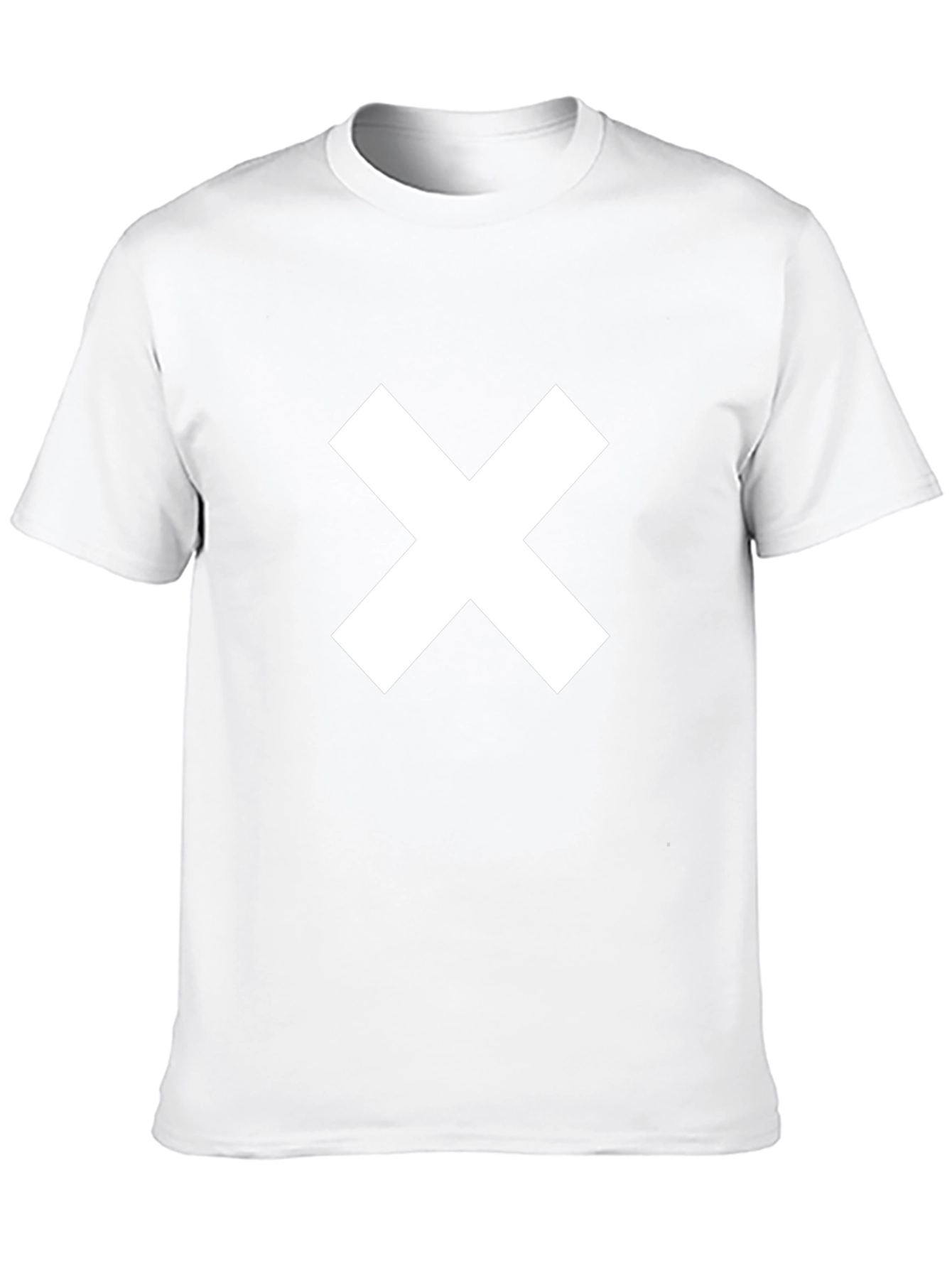 Minimalist White X Black Cotton Tee