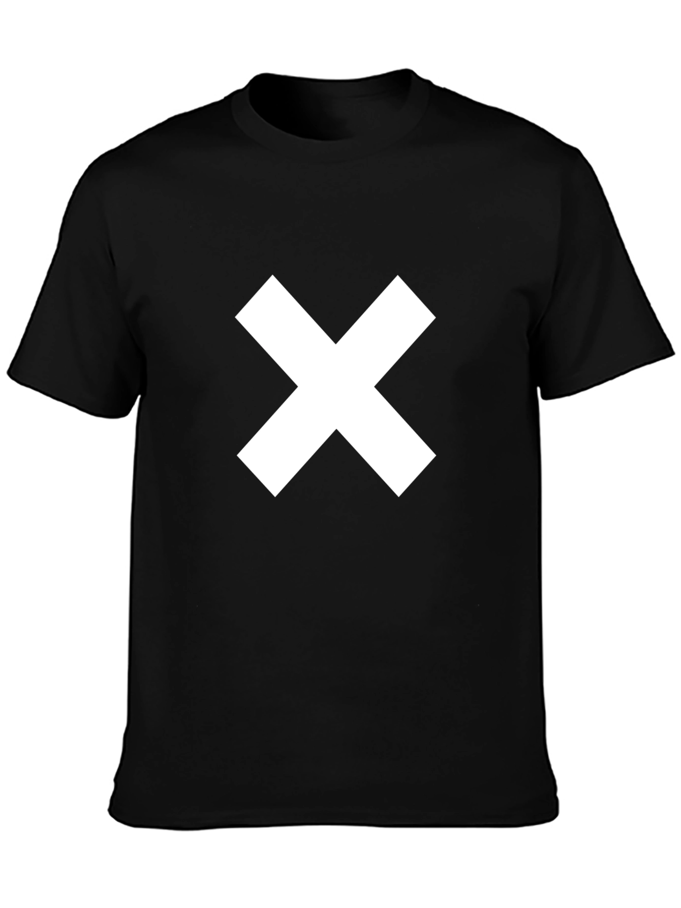 Minimalist White X Black Cotton Tee