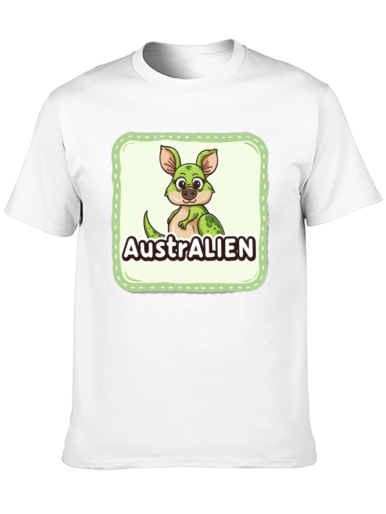 Australien Cartoon Graphic Black T-Shirt