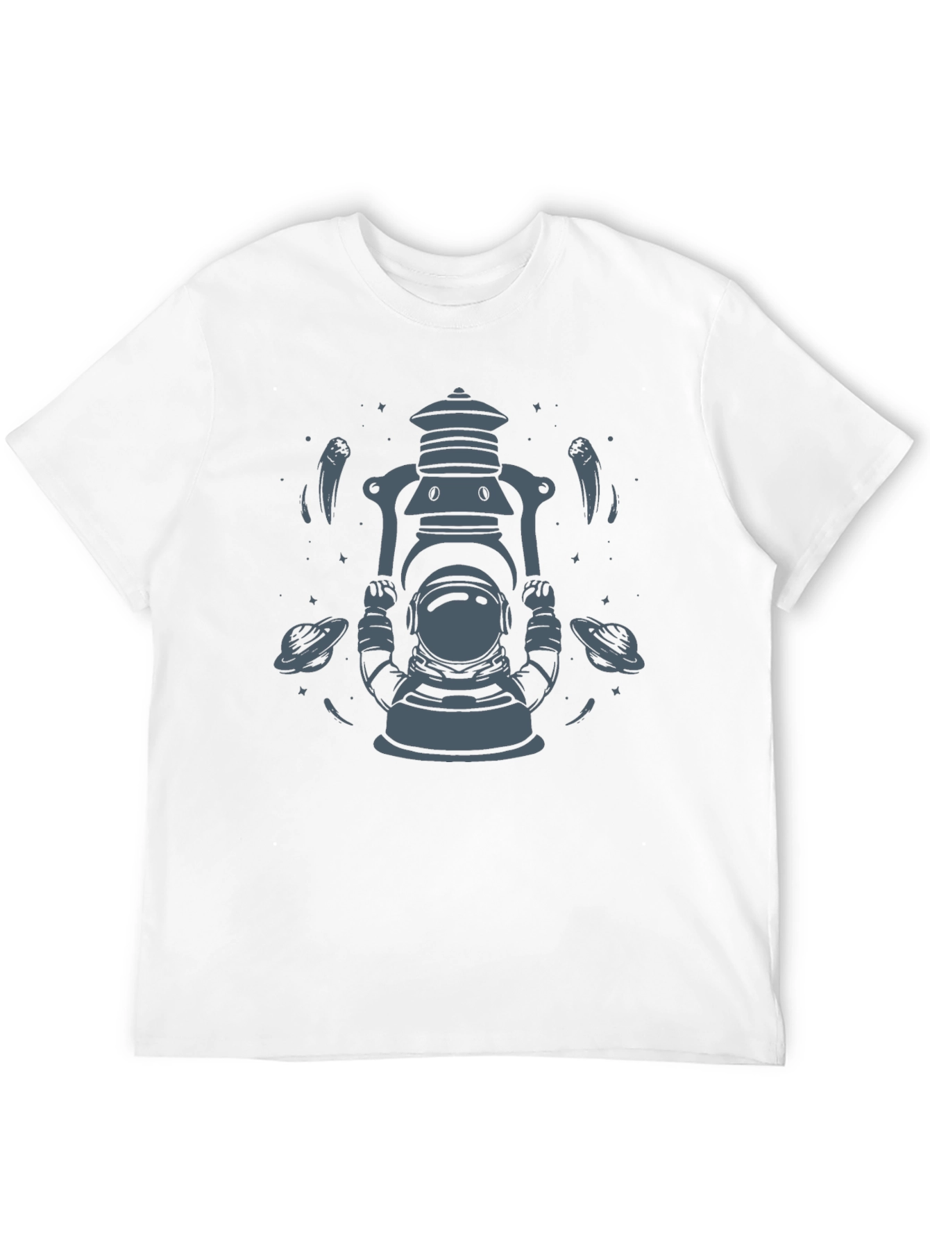 Astronaut & UFO Graphic Tee - Cosmic Cool