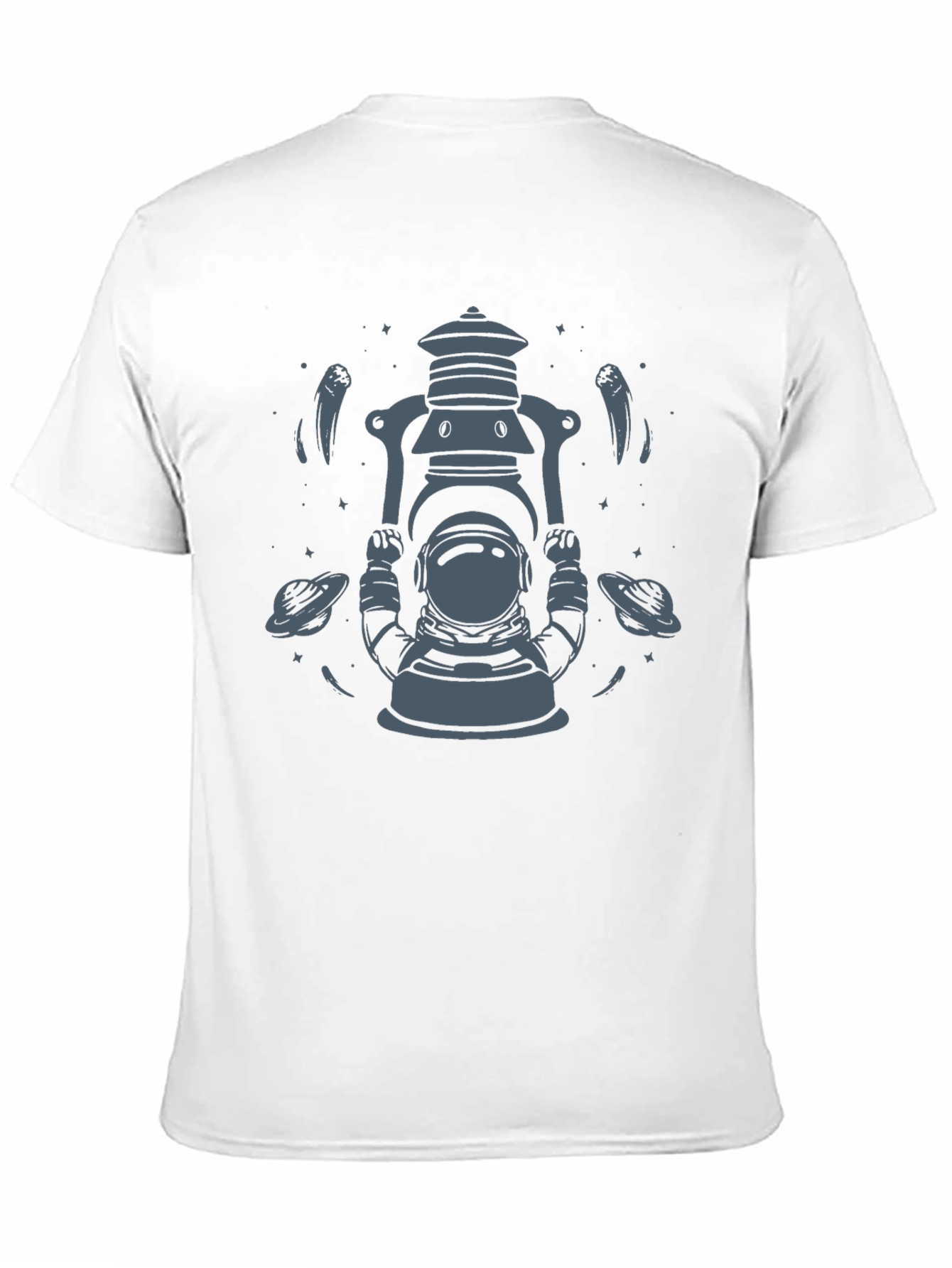 Astronaut & UFO Graphic Tee - Cosmic Cool