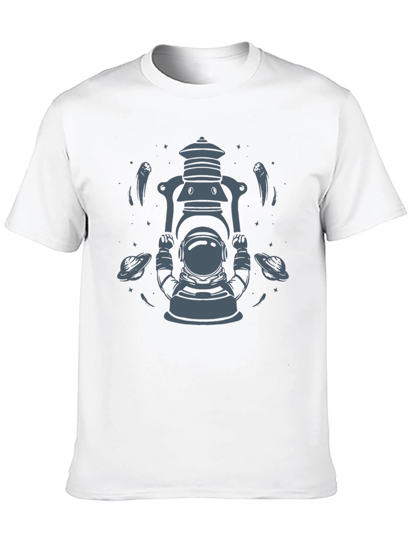Astronaut & UFO Graphic Tee - Cosmic Cool