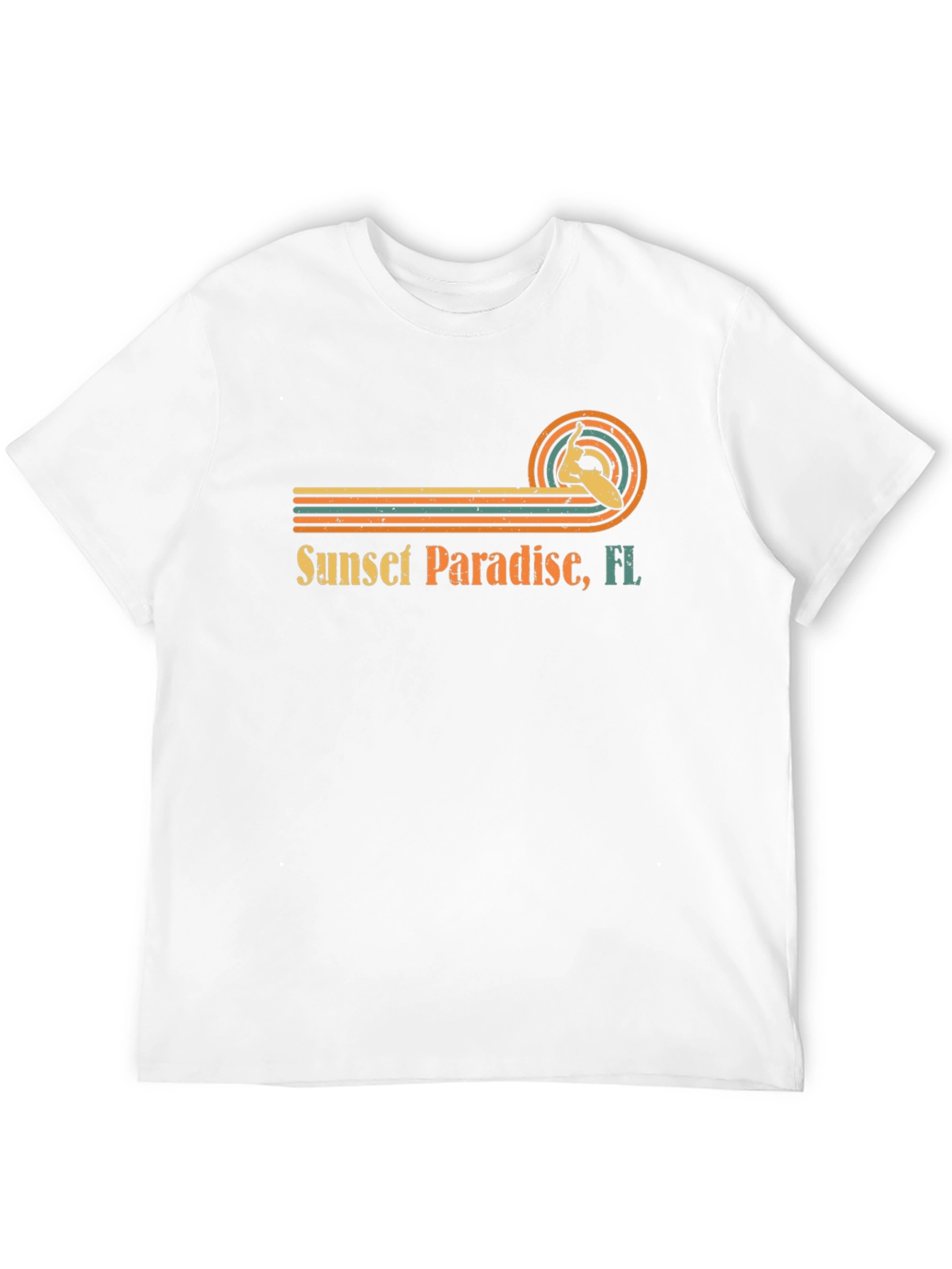 Sunset Paradise FL Surfing T-Shirt