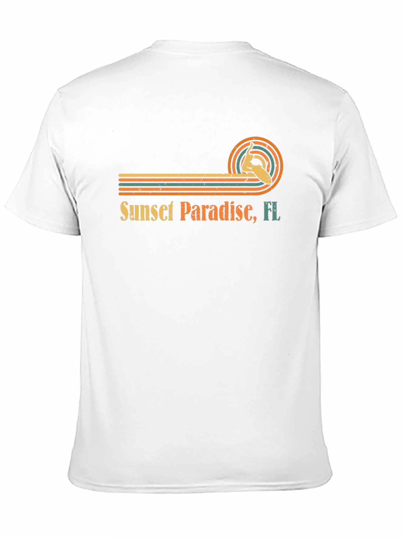 Sunset Paradise FL Surfing T-Shirt